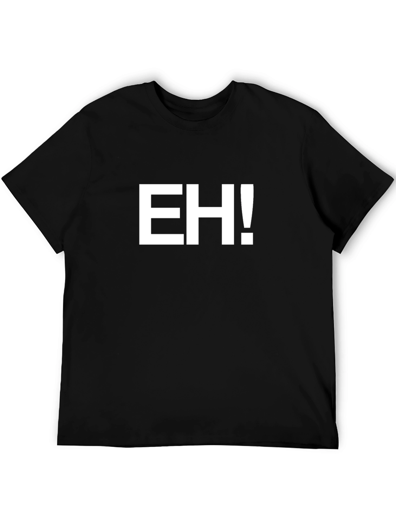 Black EH! Graphic Tee - Bold Statement T-Shirt view 5