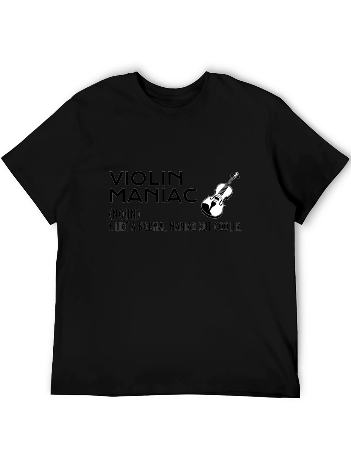 Black Violin Maniac Graphic Tee - Cool Musician T-Shirt view 5