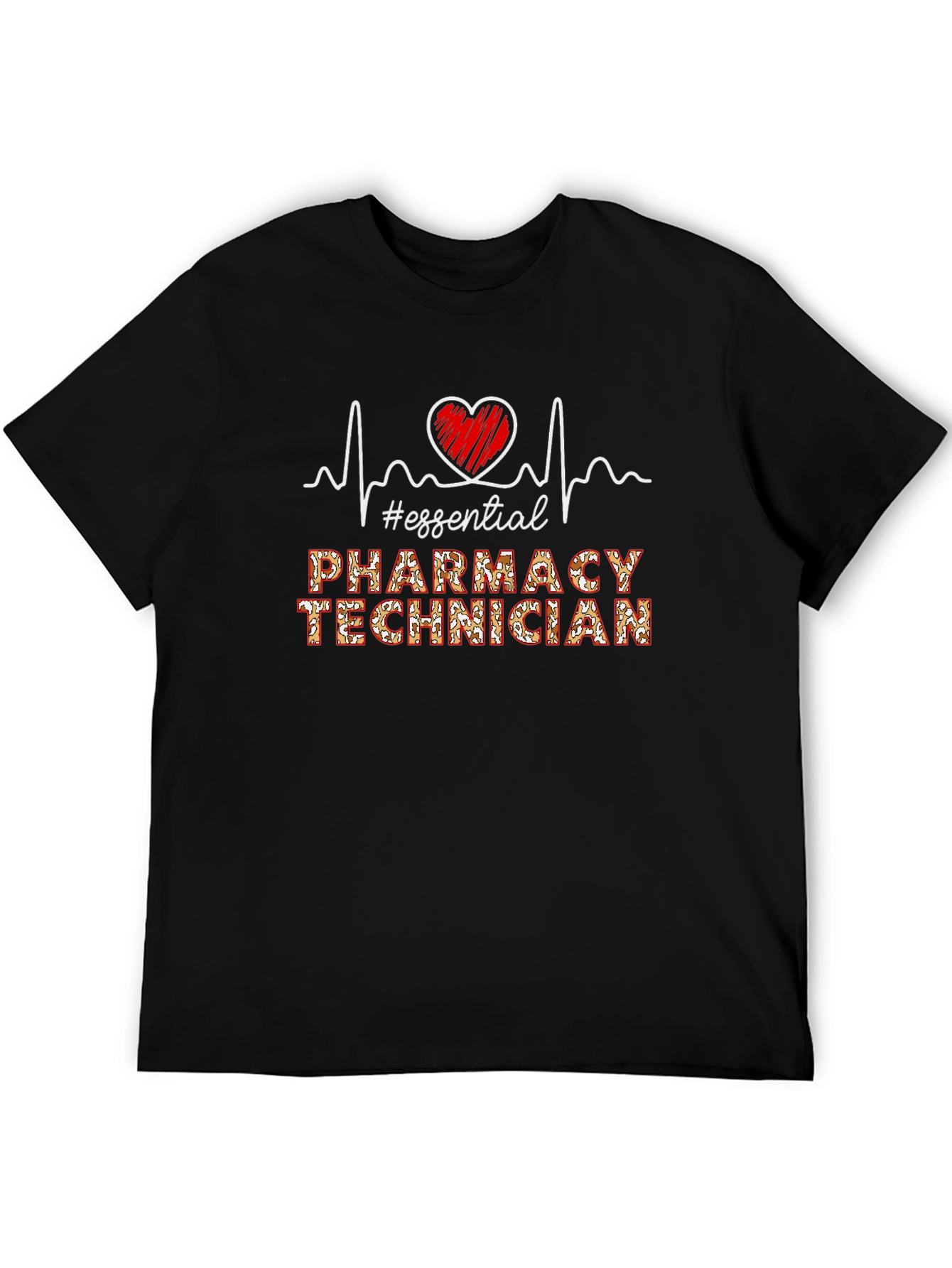 Black Essential Pharmacy Technician T-Shirt view 5
