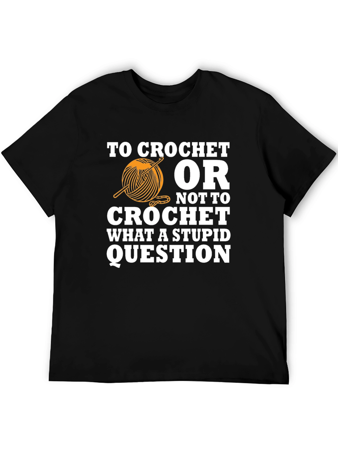 Black Crochet T-Shirt - Funny Crocheting Gift Idea view 5
