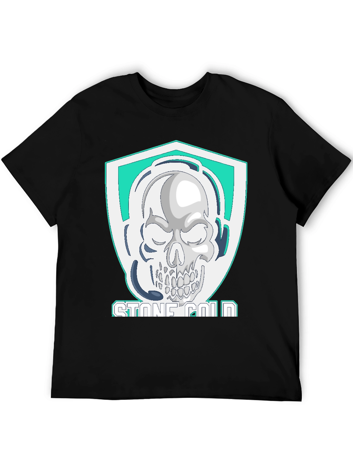 Black Stone Cold Skull T-Shirt view 5