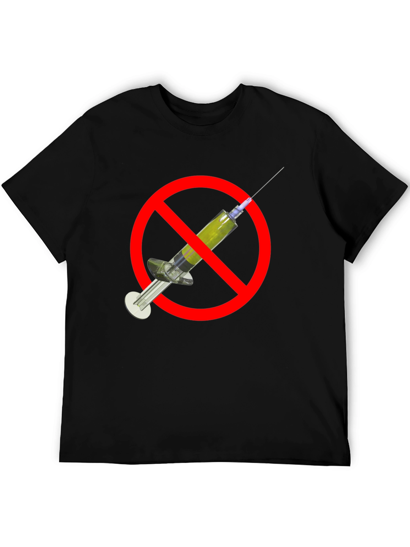 Black Anti-Vaccine T-Shirt - No Jab Zone - Black view 5