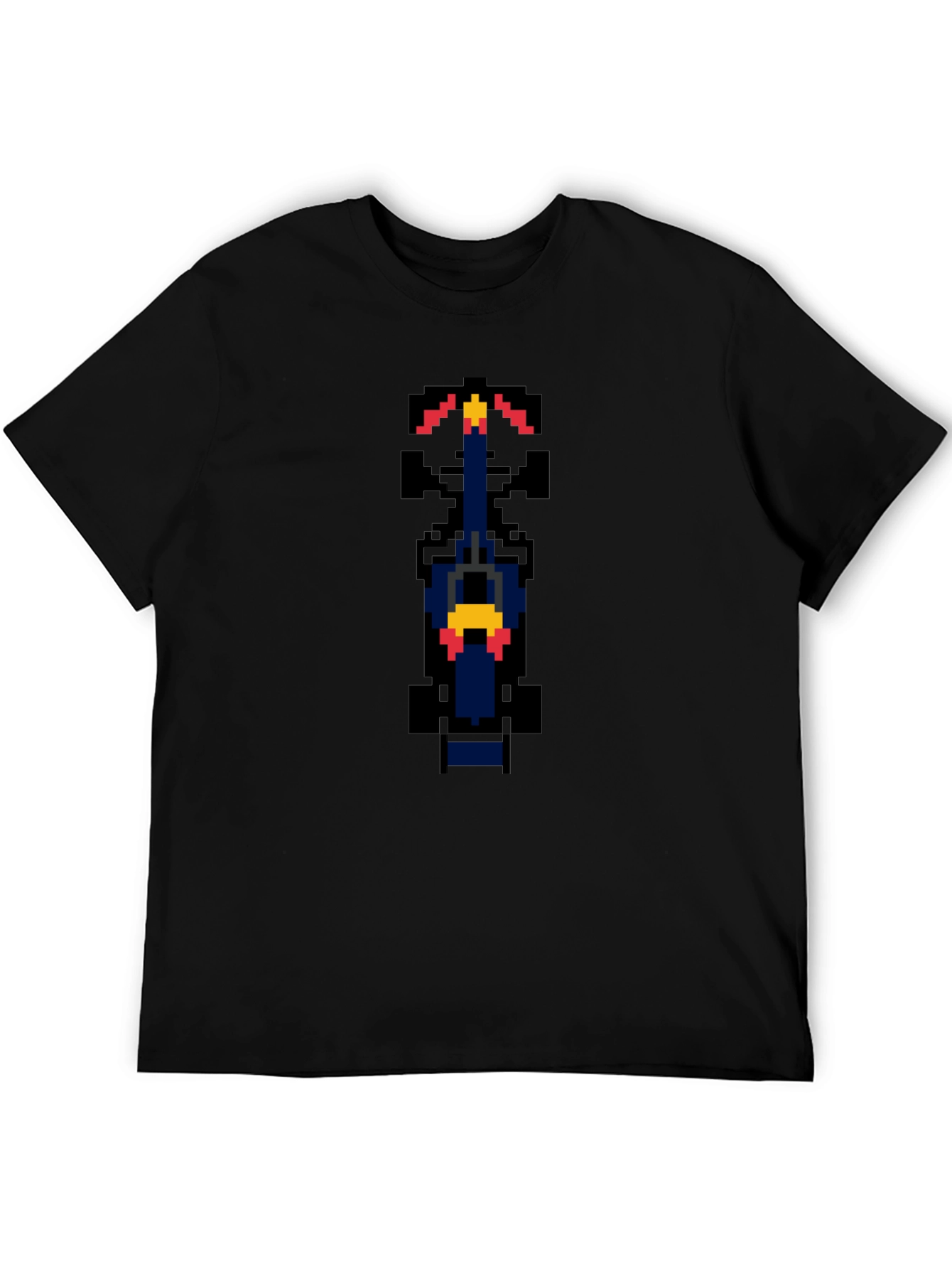 Black Retro Pixel Racer T-Shirt - Black view 5