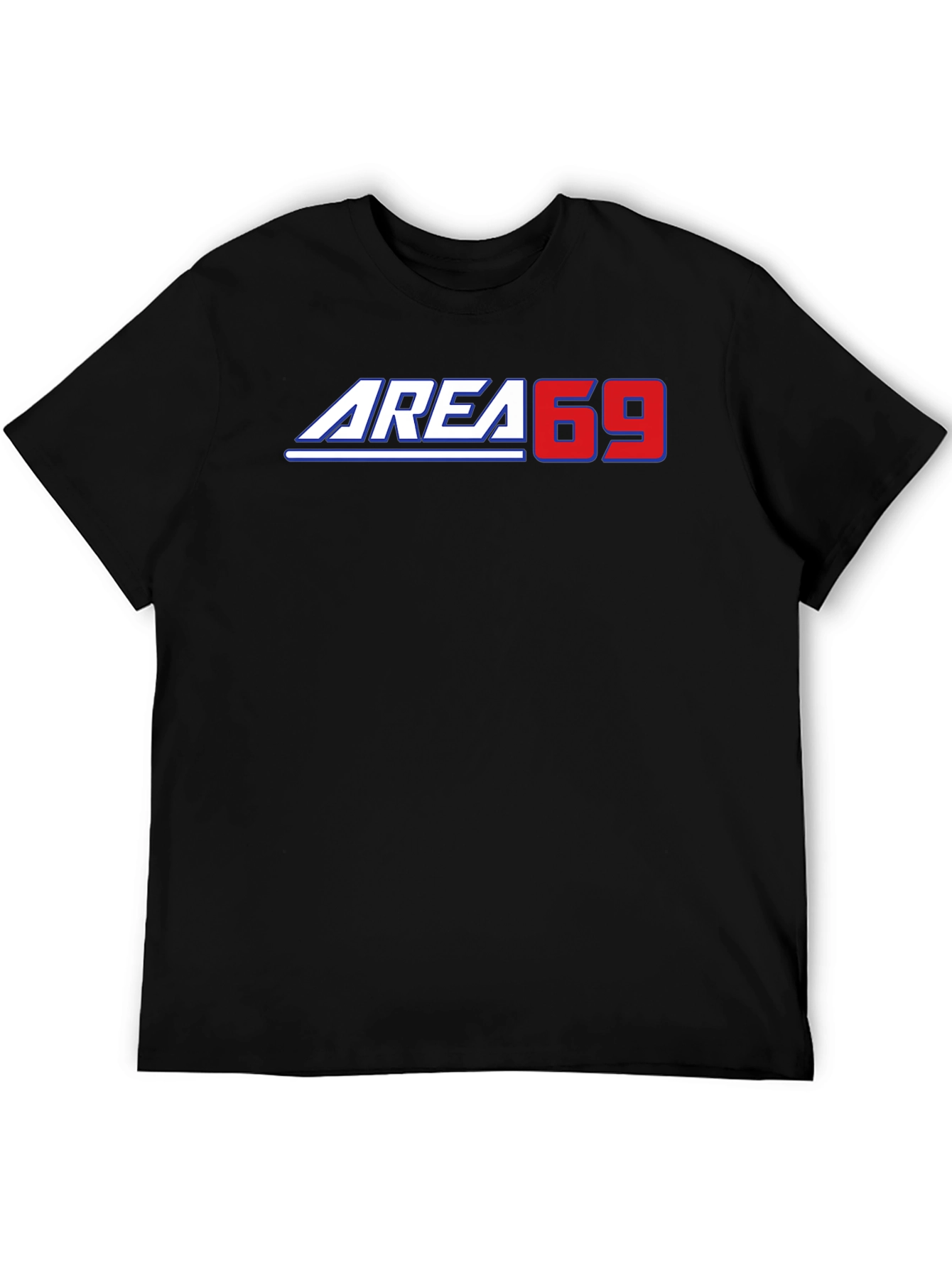Black Area 69 T-Shirt - Humorous Graphic Tee view 5
