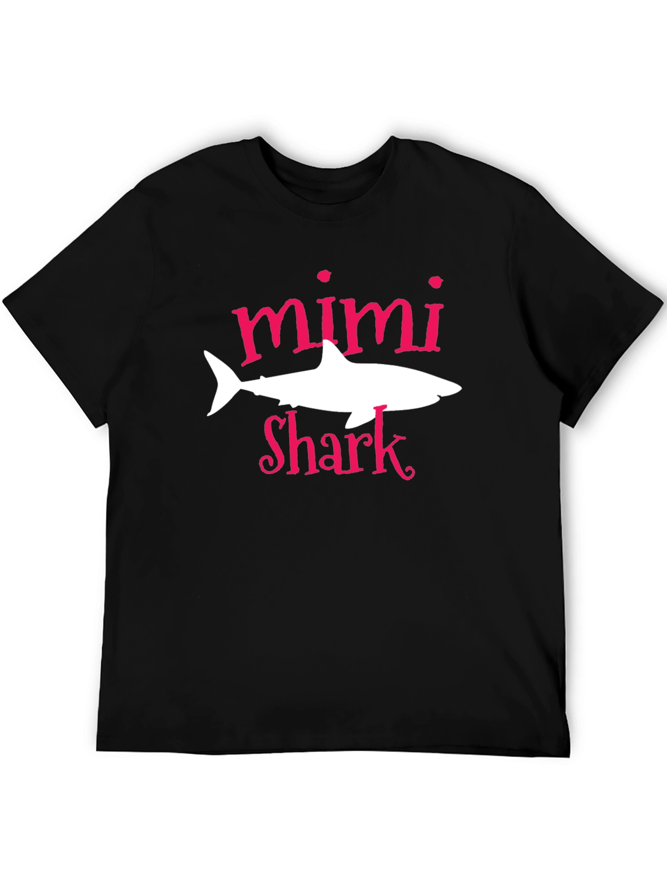 Black Mimi Shark Graphic Tee - Black Cotton T-Shirt view 5