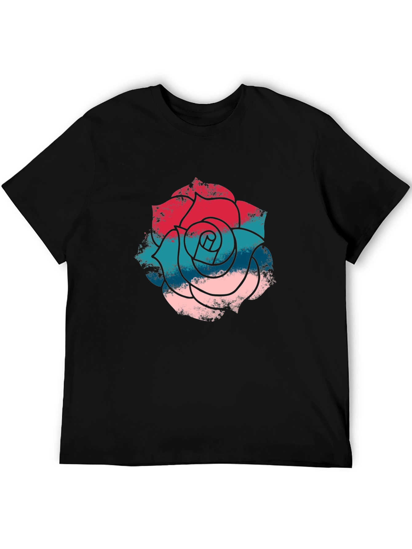 Black Rose Graphic T-Shirt - Stylish Men's Casual Tee view 5