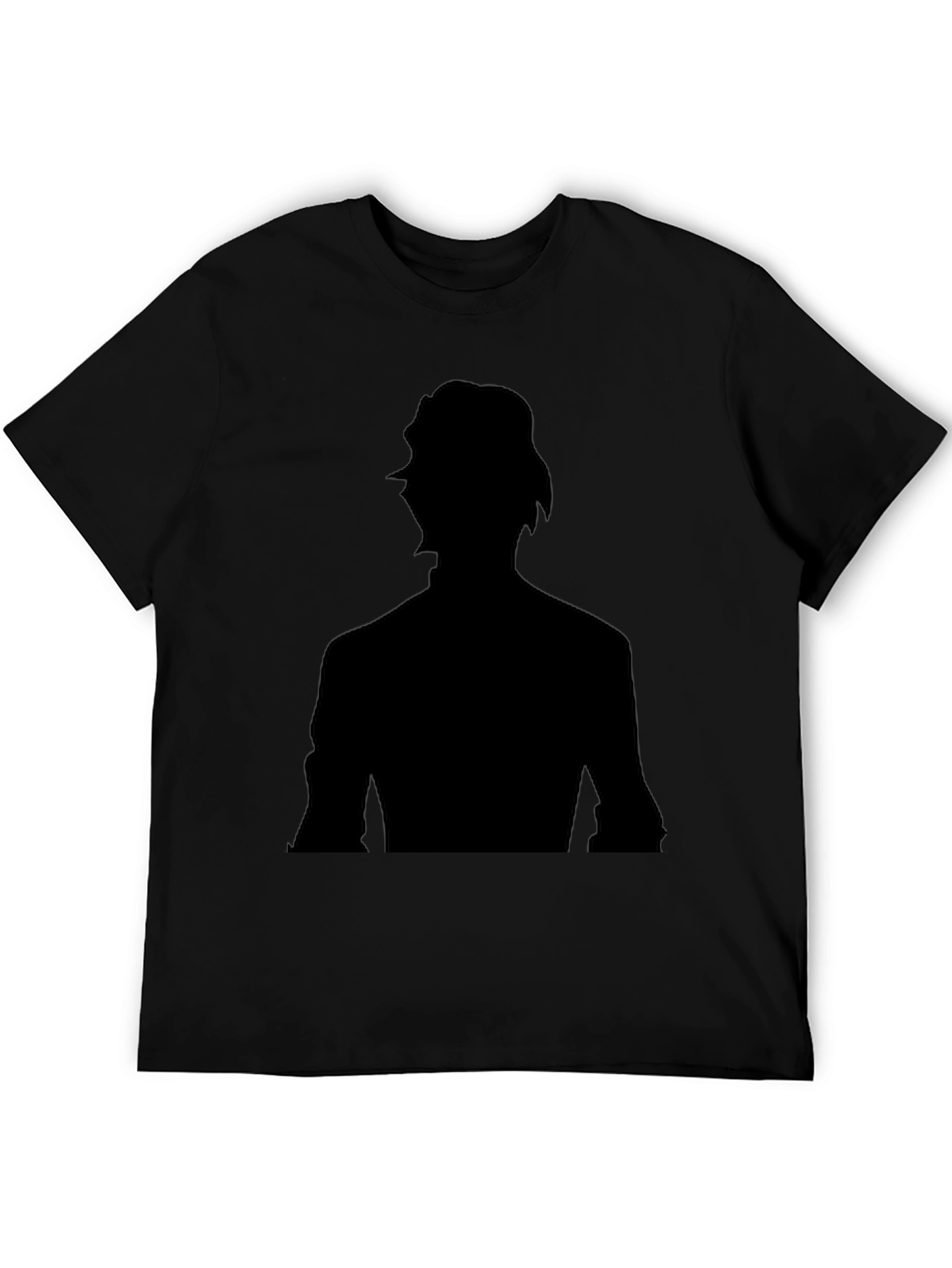 Black Silhouette Graphic Tee - Black Casual Style view 5