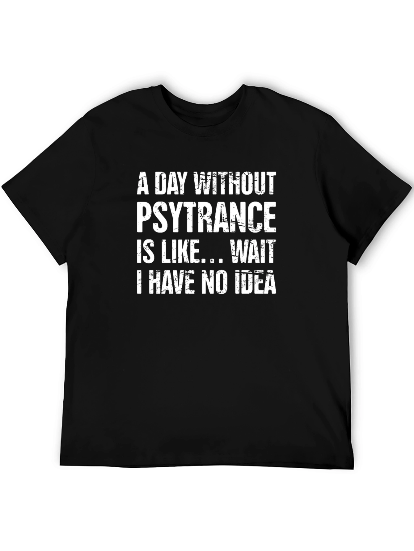 Black Psytrance T-Shirt - Funny Graphic Tee view 5