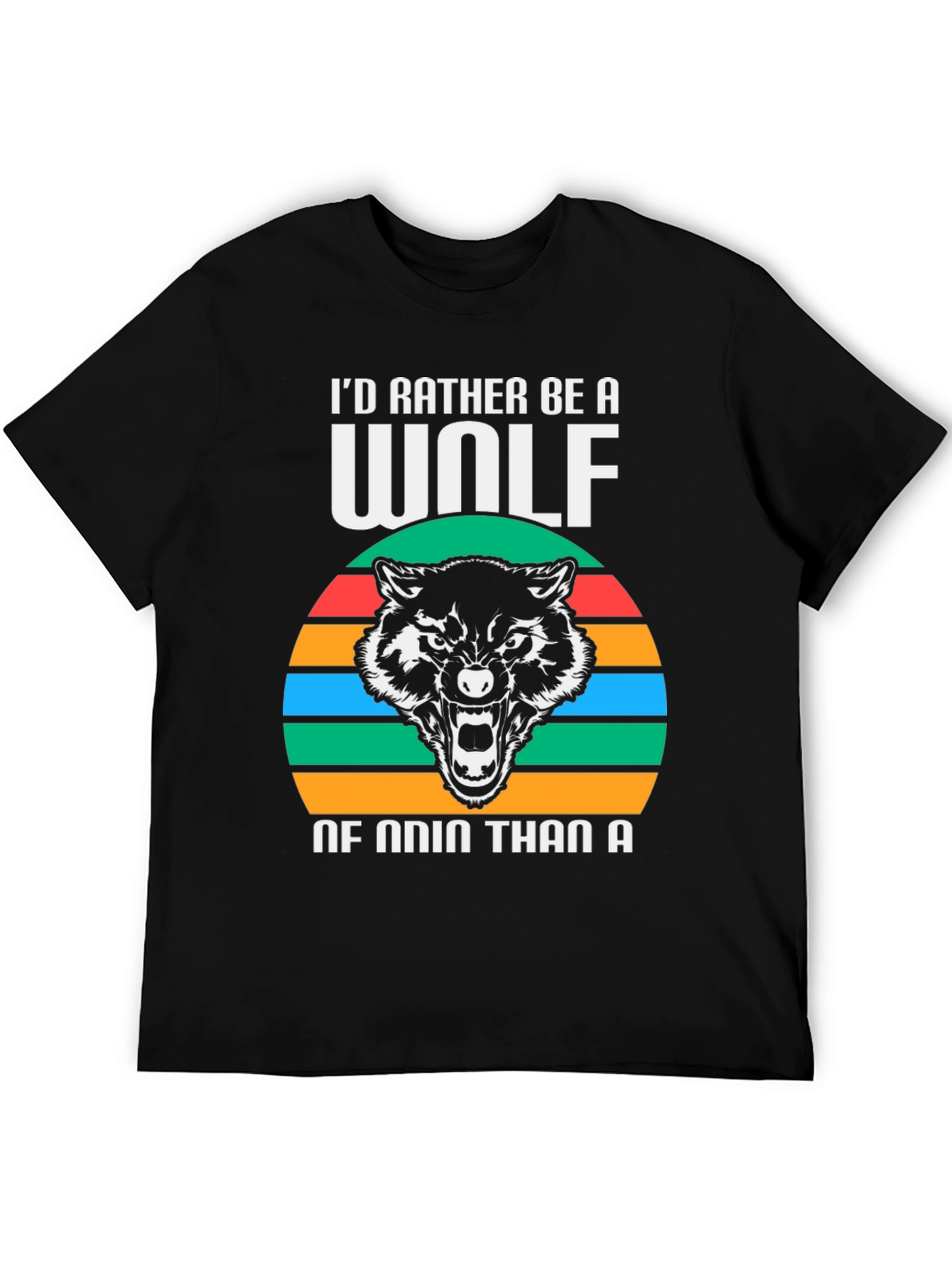 Black Wolf of Odin Graphic Tee view 5