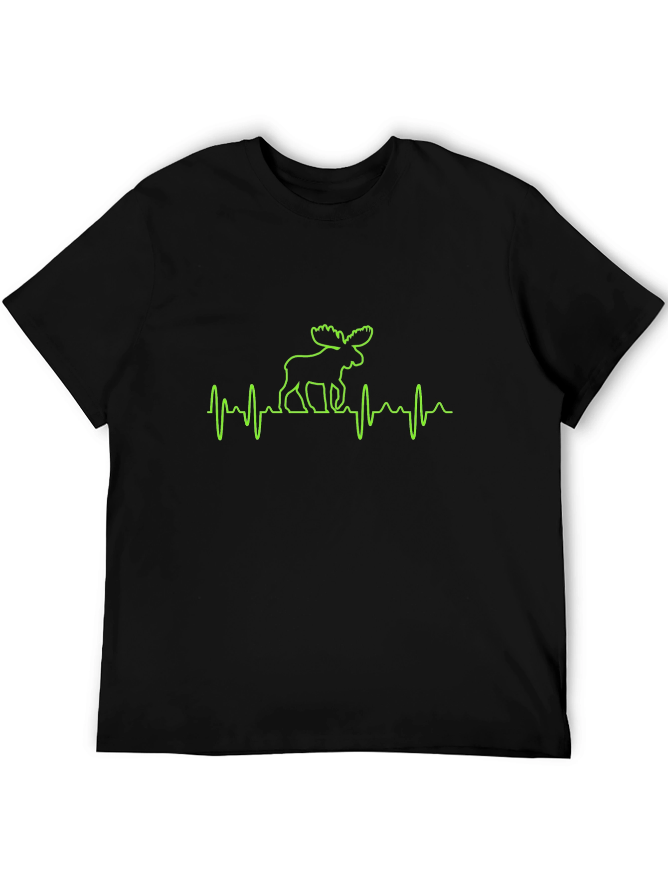 Black Moose Heartbeat T-Shirt - Black view 5