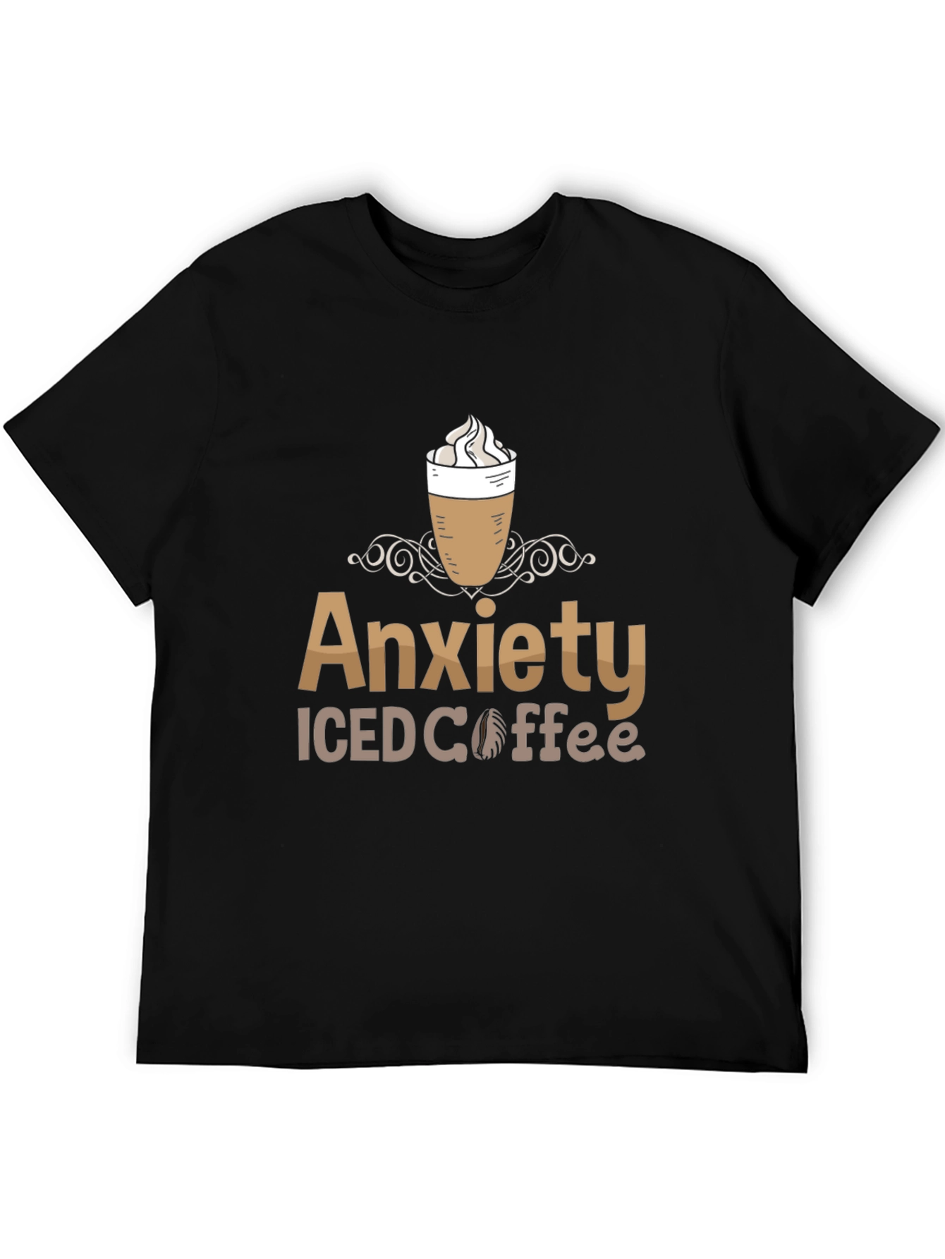 Black Anxiety Iced Coffee Graphic Tee - Comfort & Style view 5