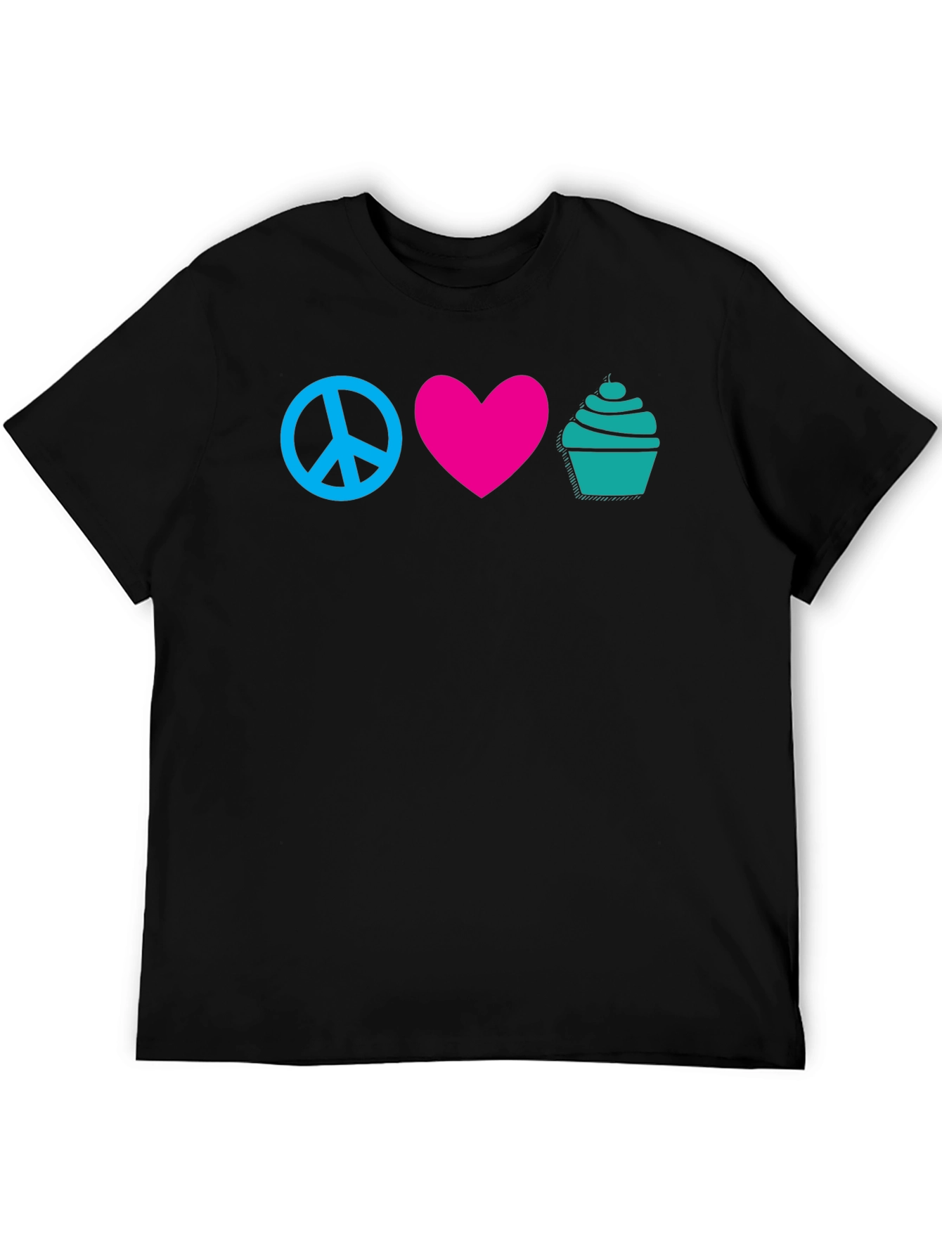 Black Peace Love Cupcakes Graphic Tee view 5
