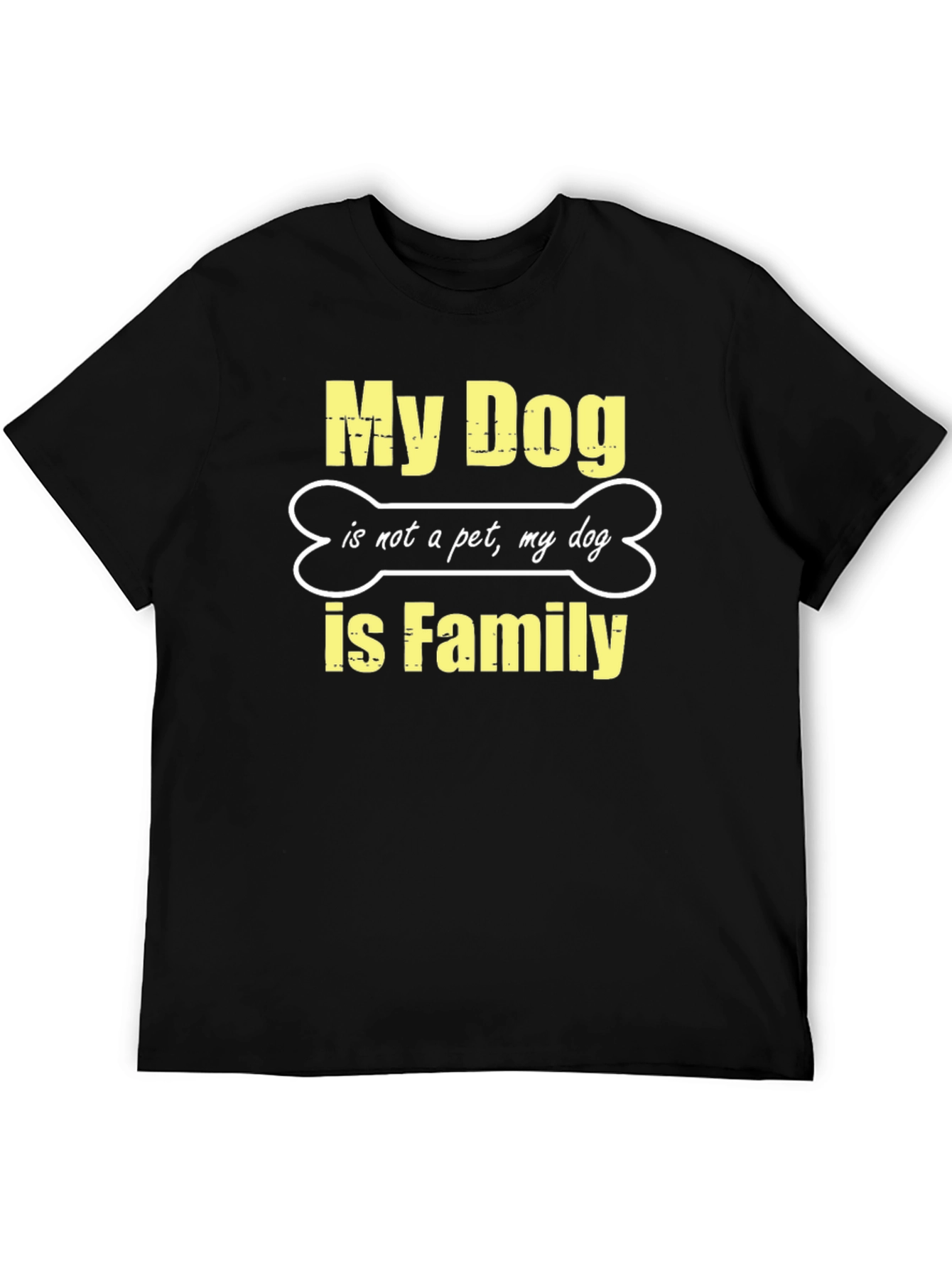 Black My Dog is Family Black T-Shirt view 5