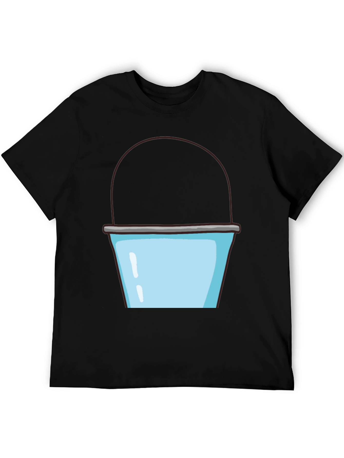 Black Bucket Graphic T-Shirt - Fun Novelty Tee view 5
