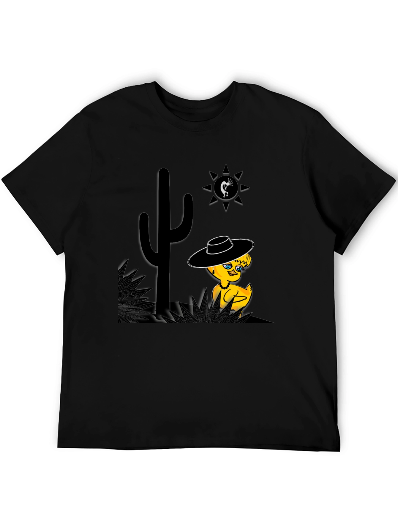Black Desert Duck T-Shirt - Whimsical Western Tee view 5