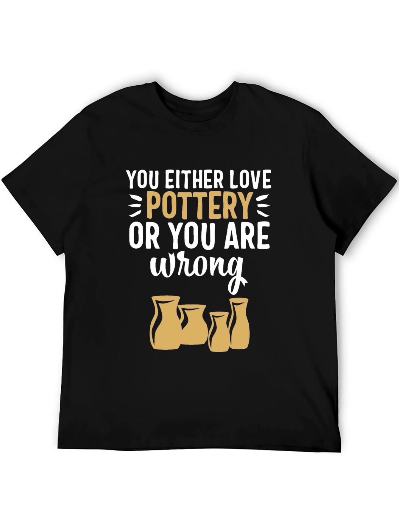 Black Pottery Lover Graphic Tee - Funny Ceramics Shirt view 5