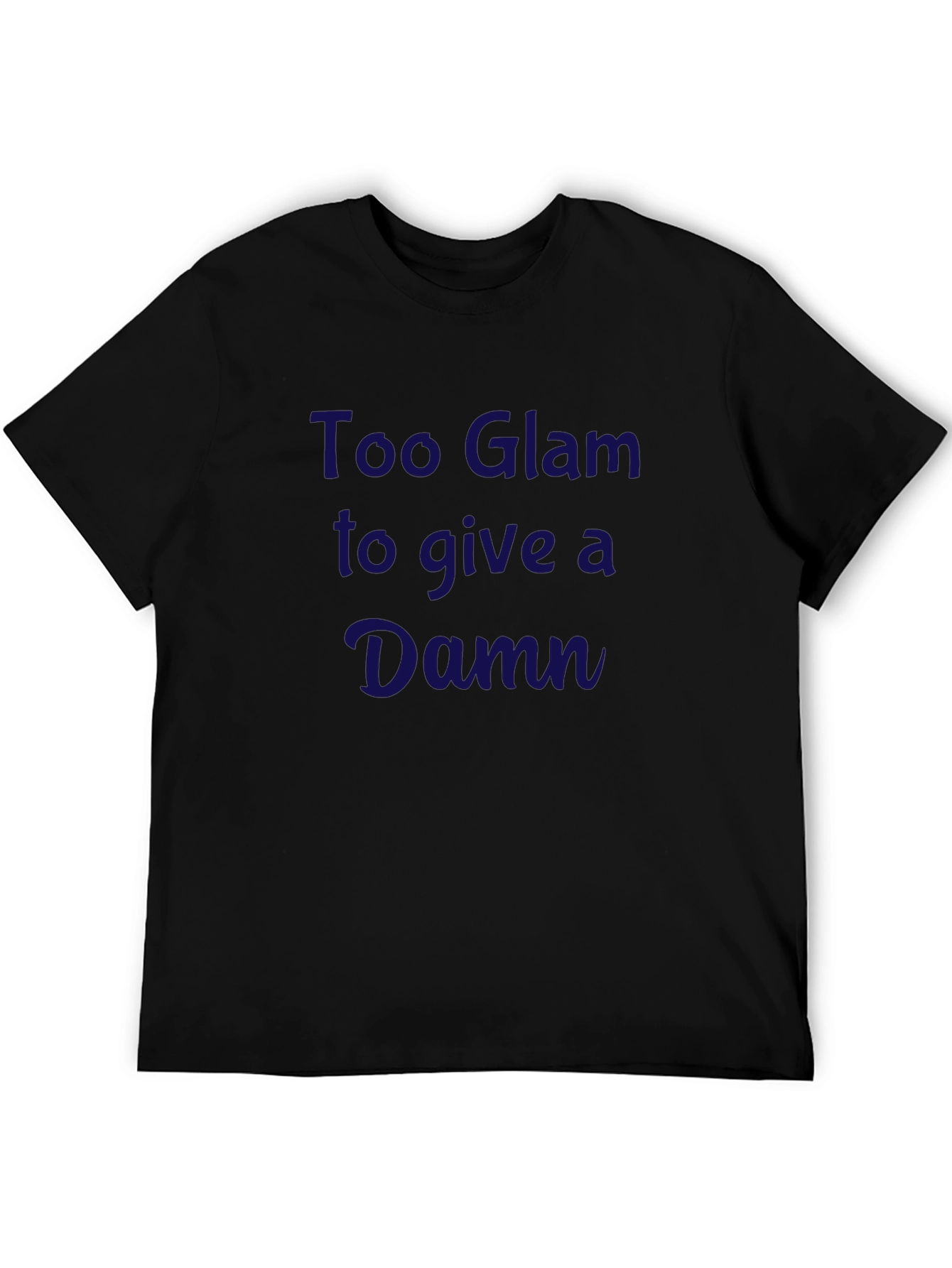 Black Too Glam Graphic Tee - Black Unisex T-Shirt view 5