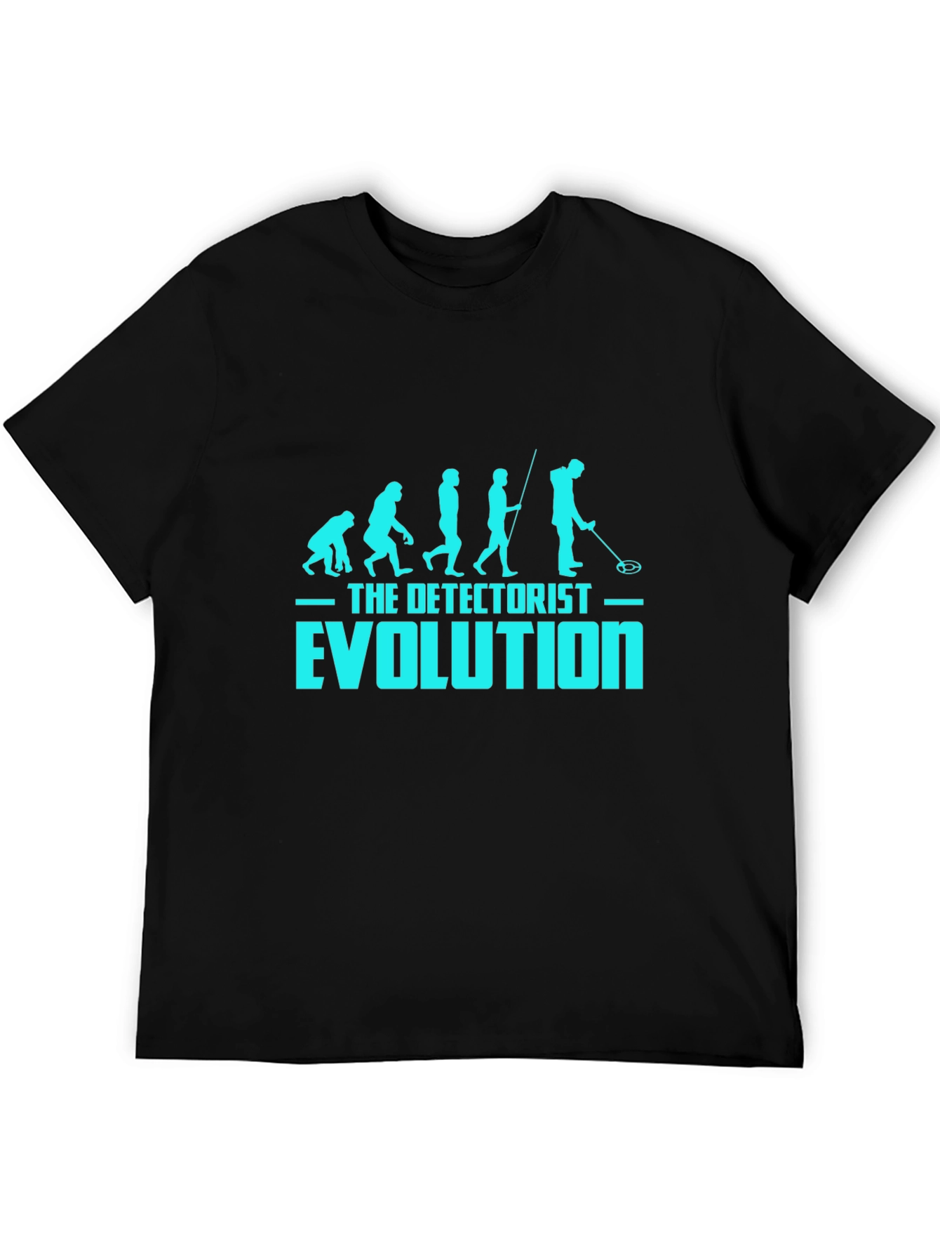 Black Detectorist Evolution Black T-Shirt - Metal Detecting Tee view 5