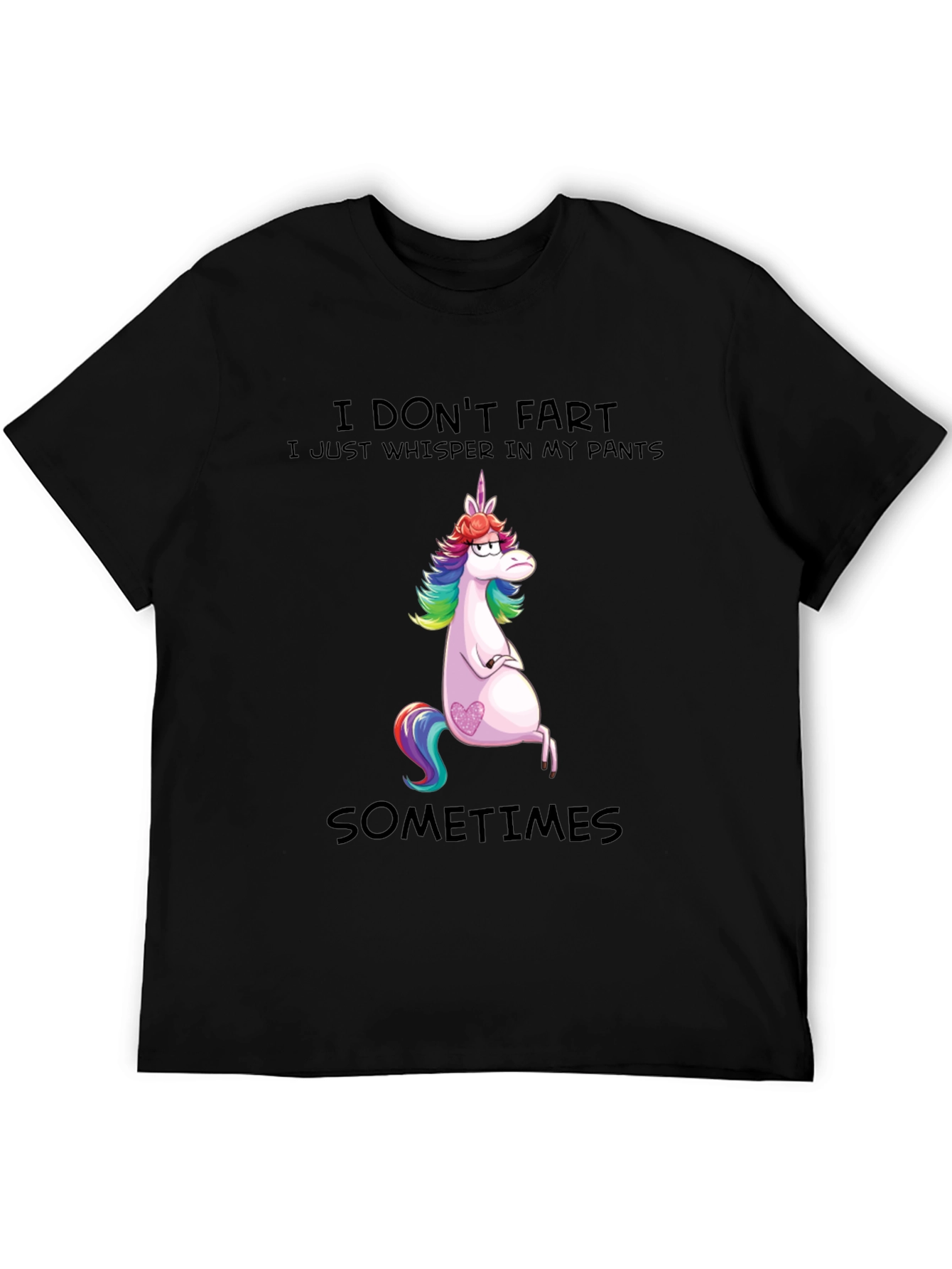 Black Unicorn Whisperer T-Shirt - I Don't Fart Funny Tee view 5