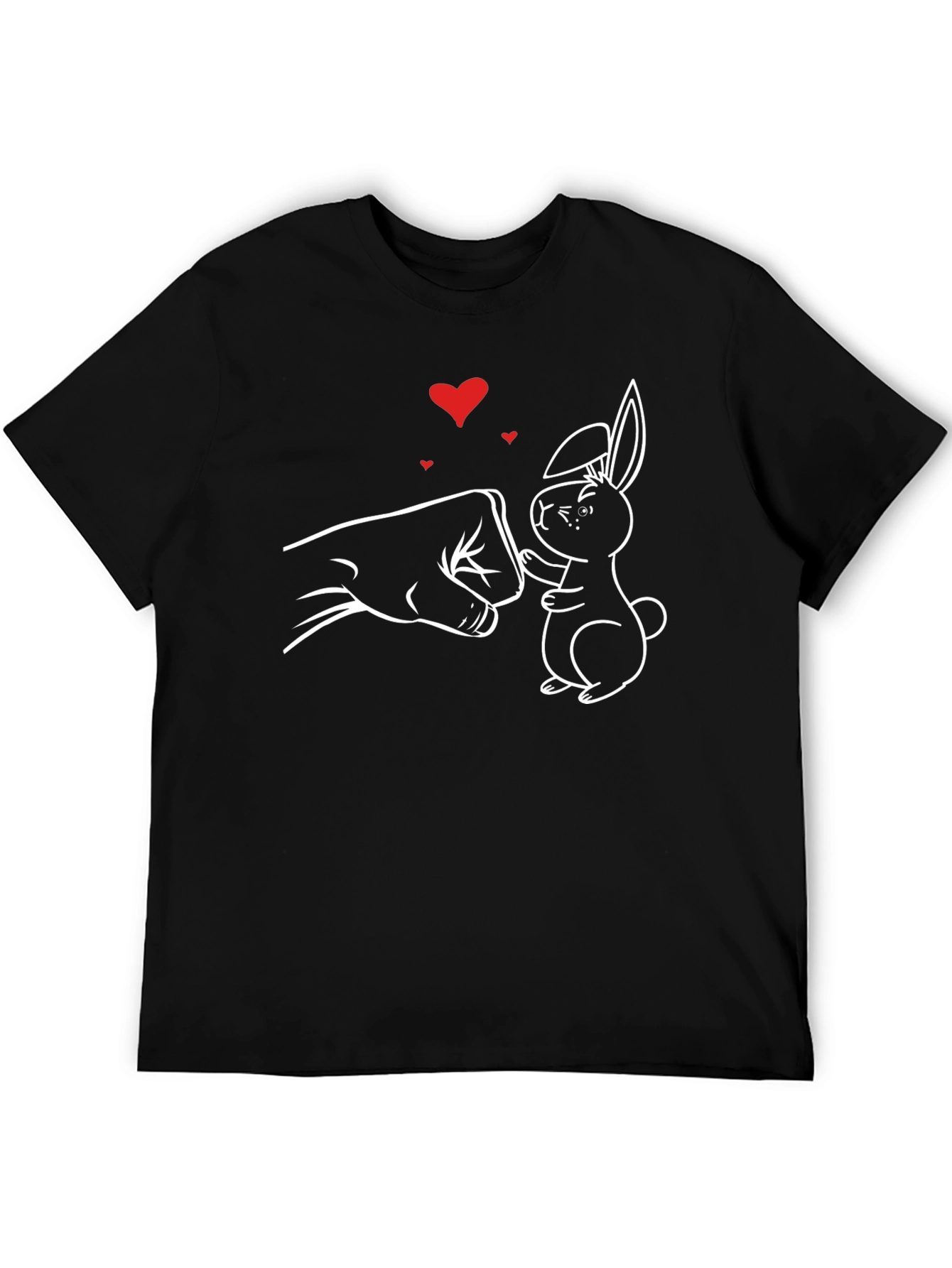 Black Bunny Fist Bump Graphic Tee - Black view 5