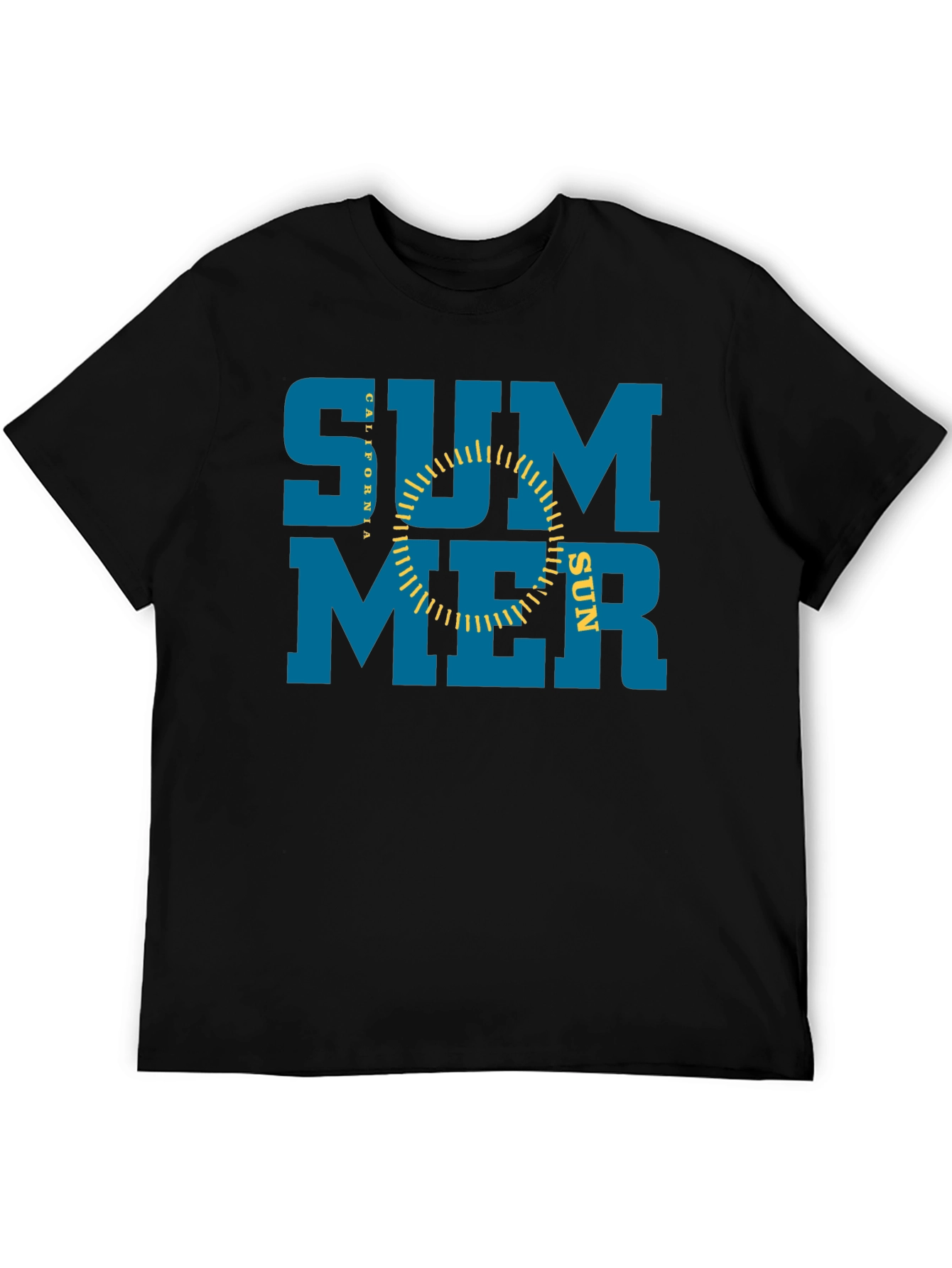 Black Summer California Sun Graphic T-Shirt view 5