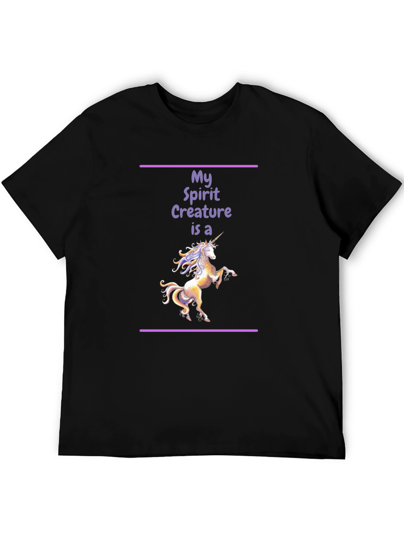 Black Unicorn Spirit T-Shirt view 5