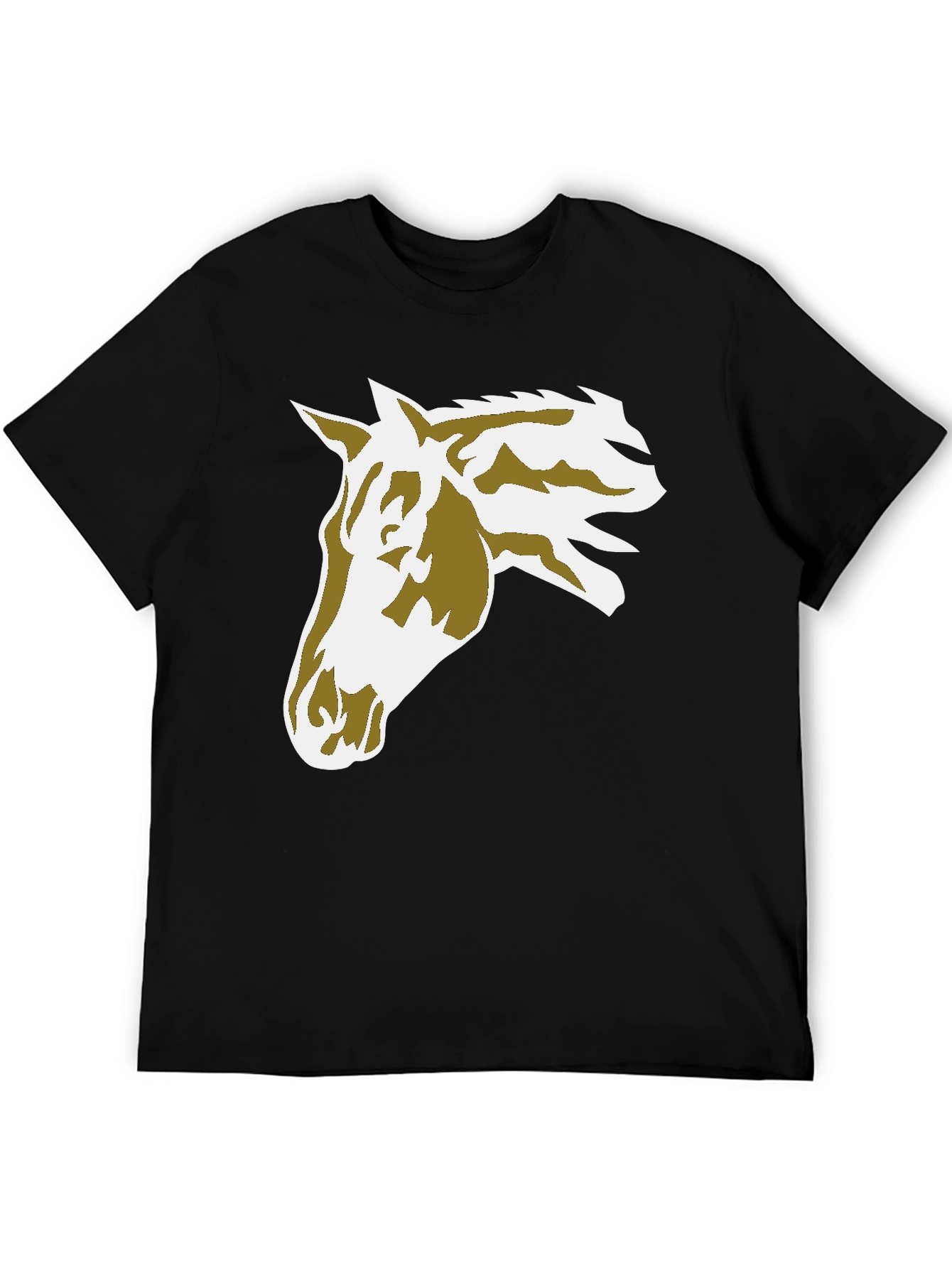 Black Horse Graphic Tee - Black Cotton Blend view 5
