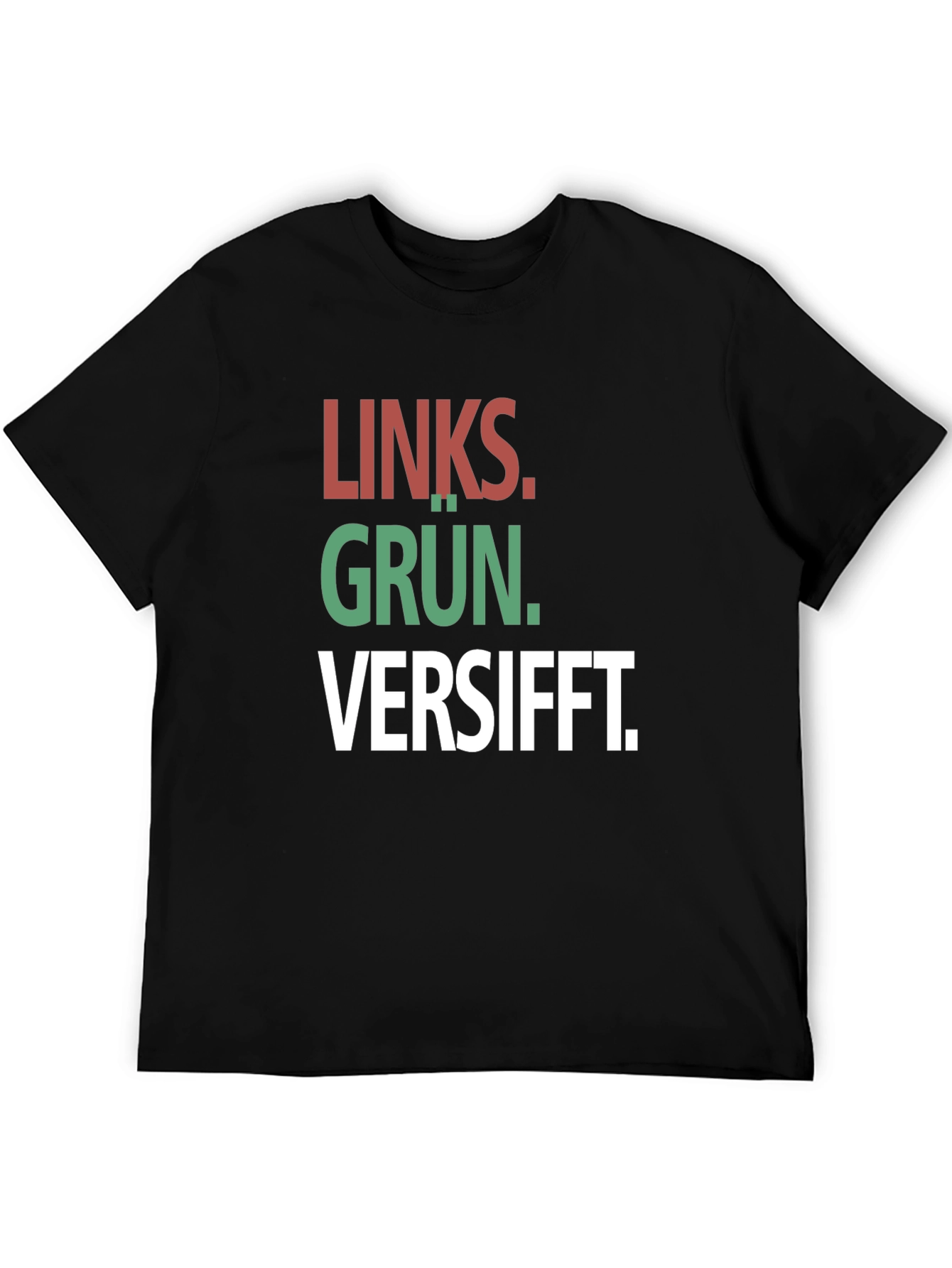 Black Links. Grün. Versifft. T-Shirt view 5