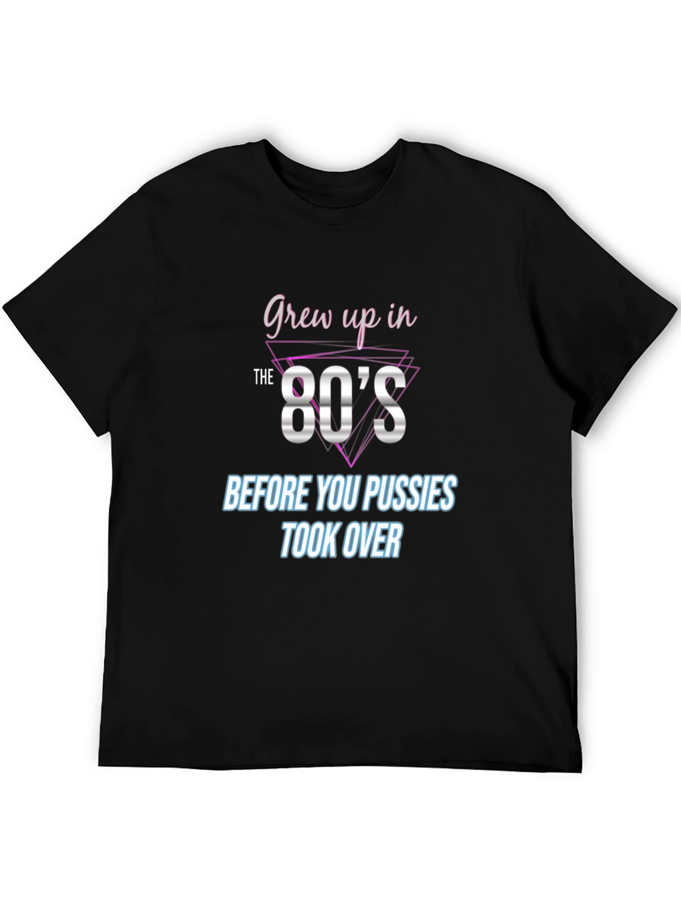 Black Grew Up In The 80's T-Shirt Funny Novelty Tee view 5