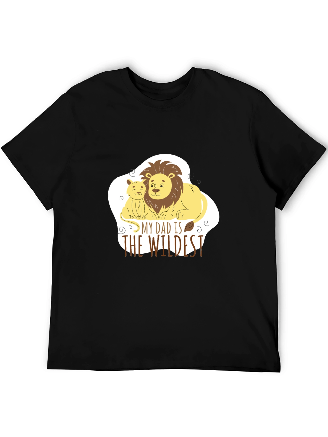 Black Dad & Cub Lion Graphic Tee - The Wildest Dad! view 5