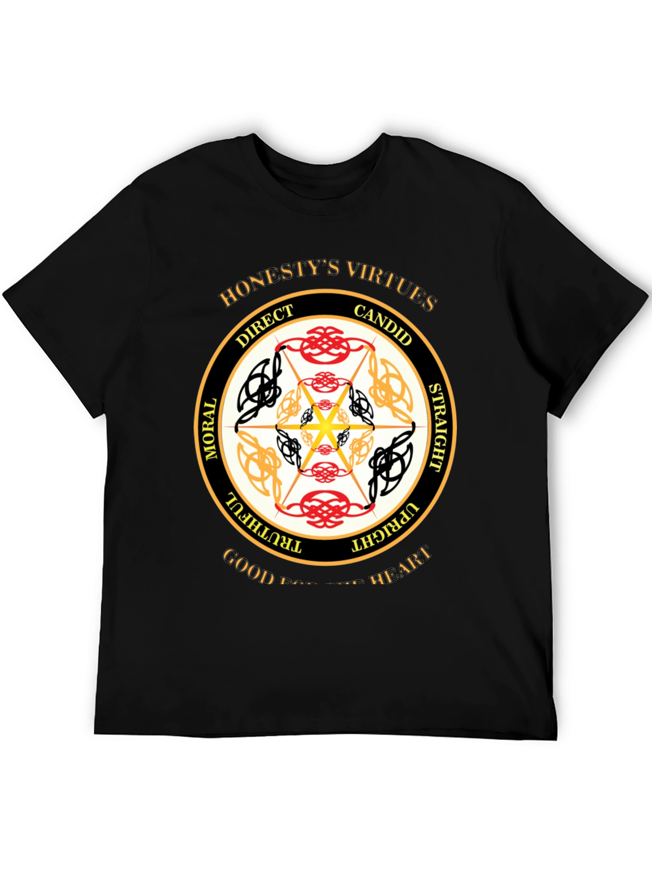 Black Honesty's Virtues Graphic Tee - Moral Upright Shirt view 5