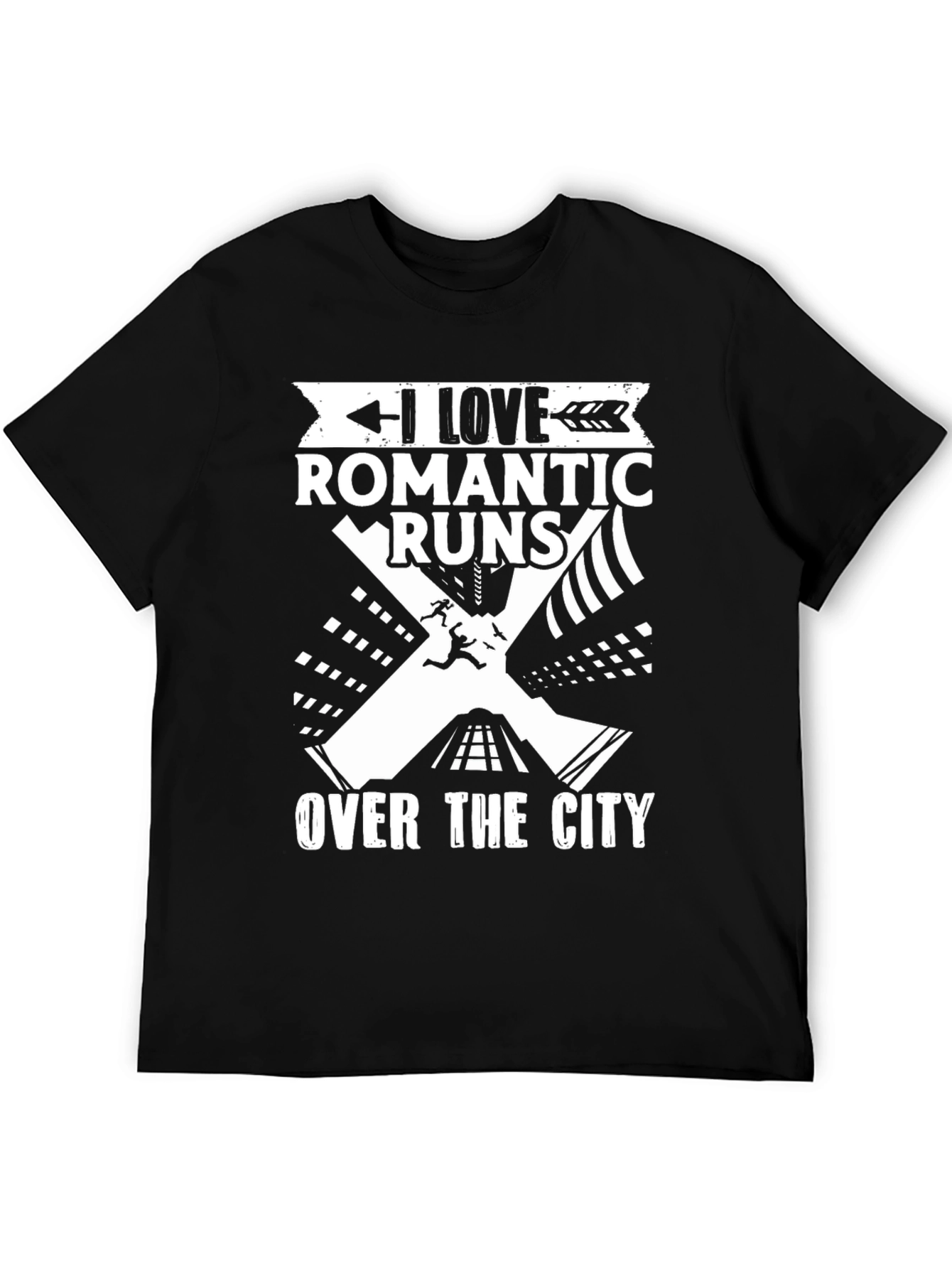 Romantic Runs Over the City Graphic Tee - Black - 5