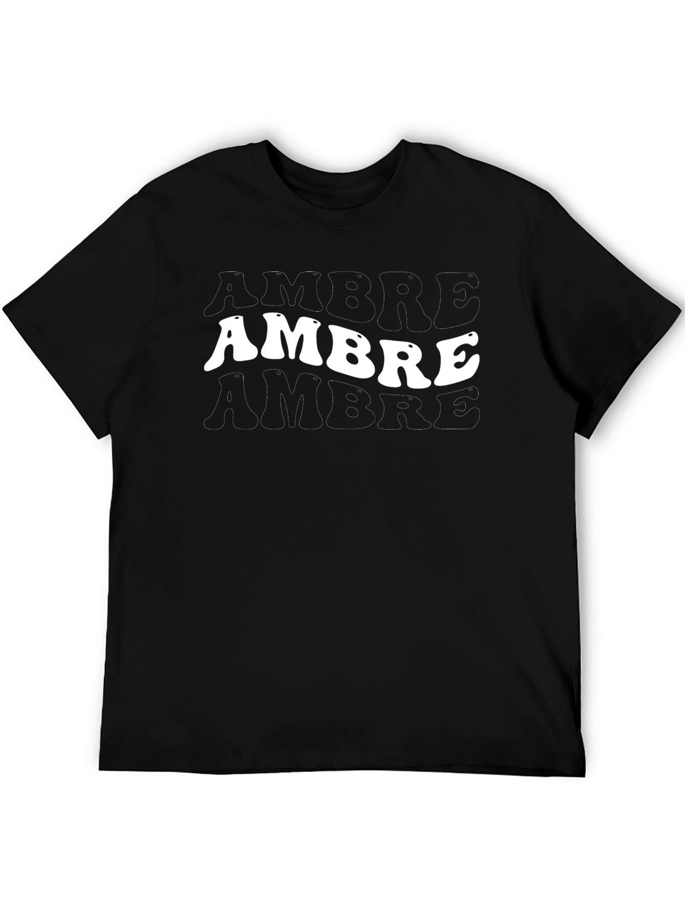 Black Ambre Retro Wordmark T-Shirt - Casual Black Tee view 5