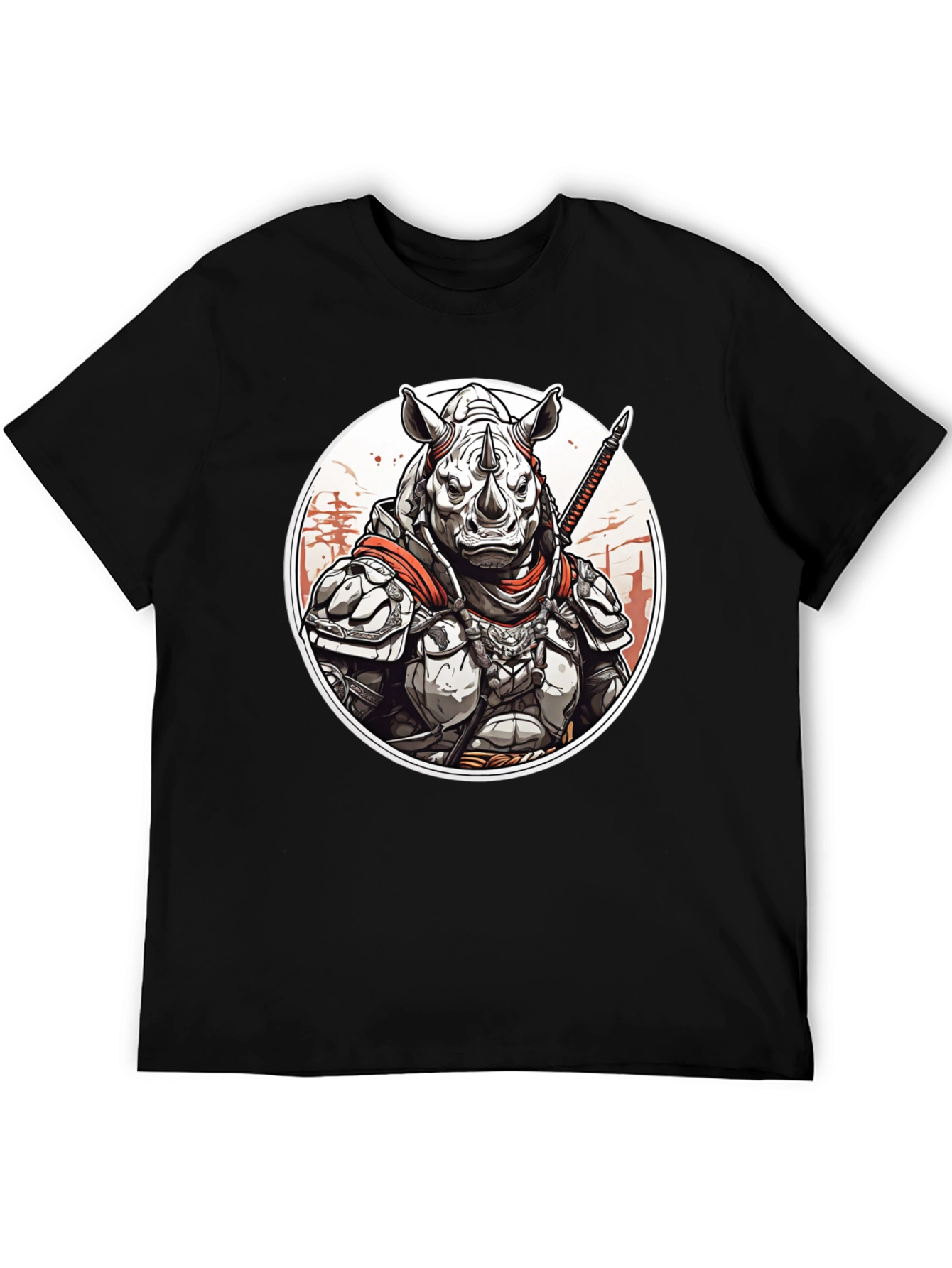 Black Rhino Samurai Graphic Tee - Black Cotton Blend view 5