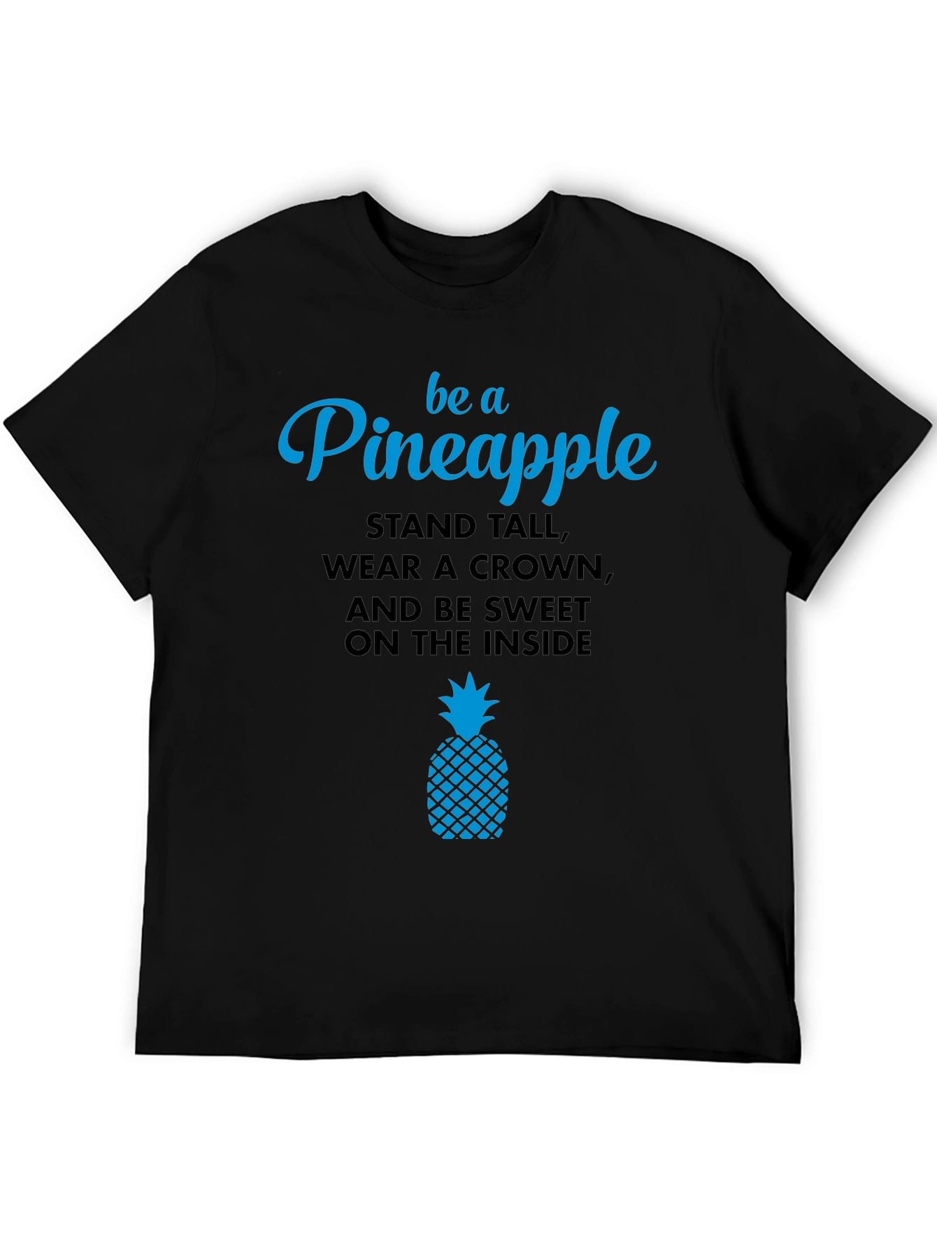 Black Be a Pineapple Graphic T-Shirt view 5