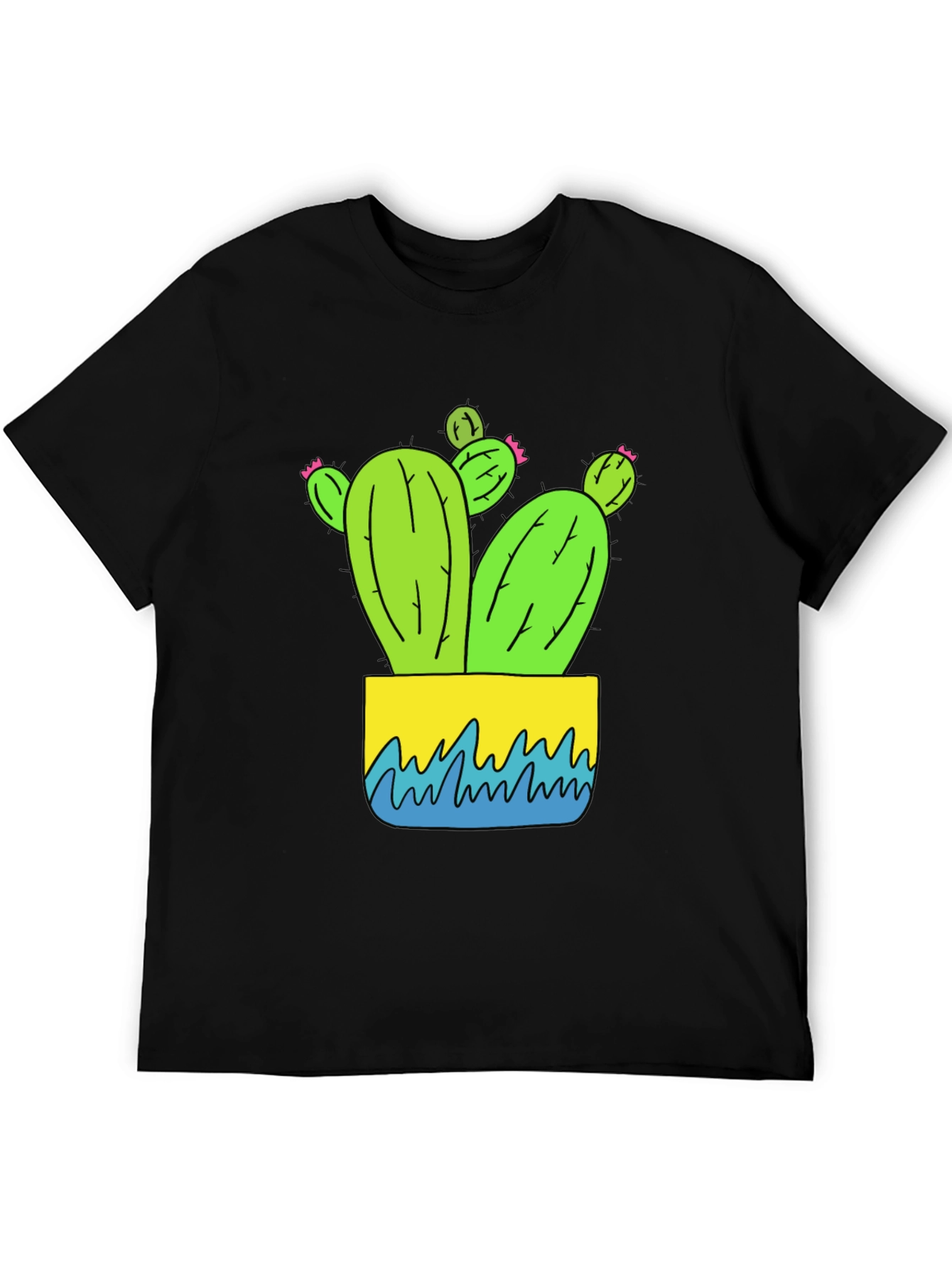 Black Cactus Graphic Tee - Black view 5