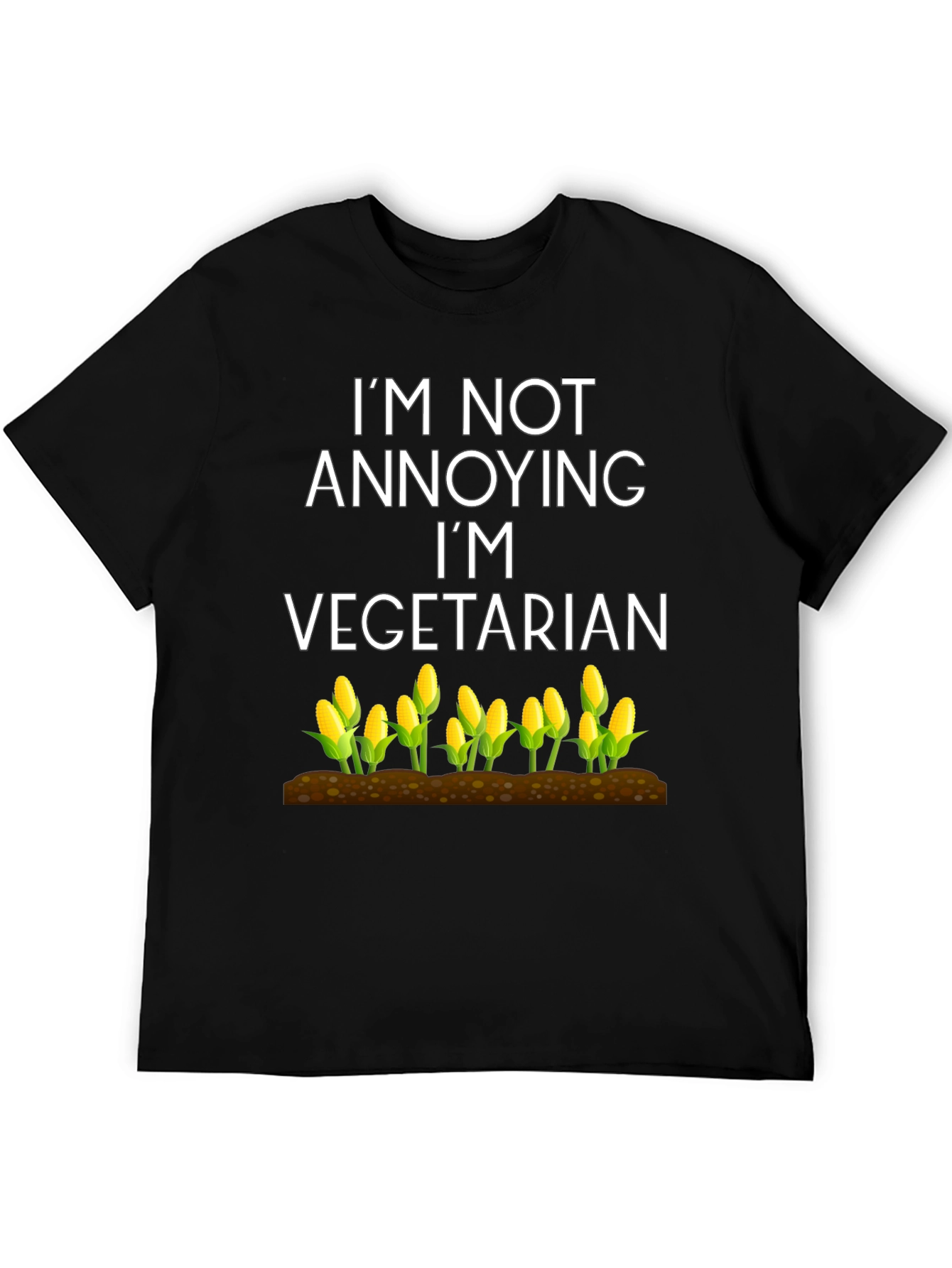 Black Vegetarian Corn Graphic Tee view 5
