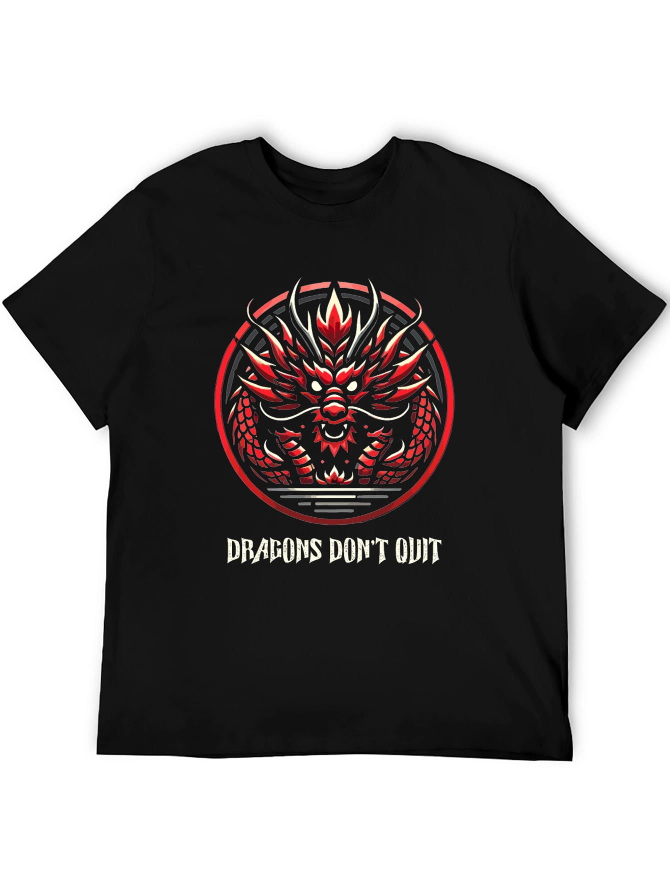 Black Dragon Don't Quit Graphic Tee view 5