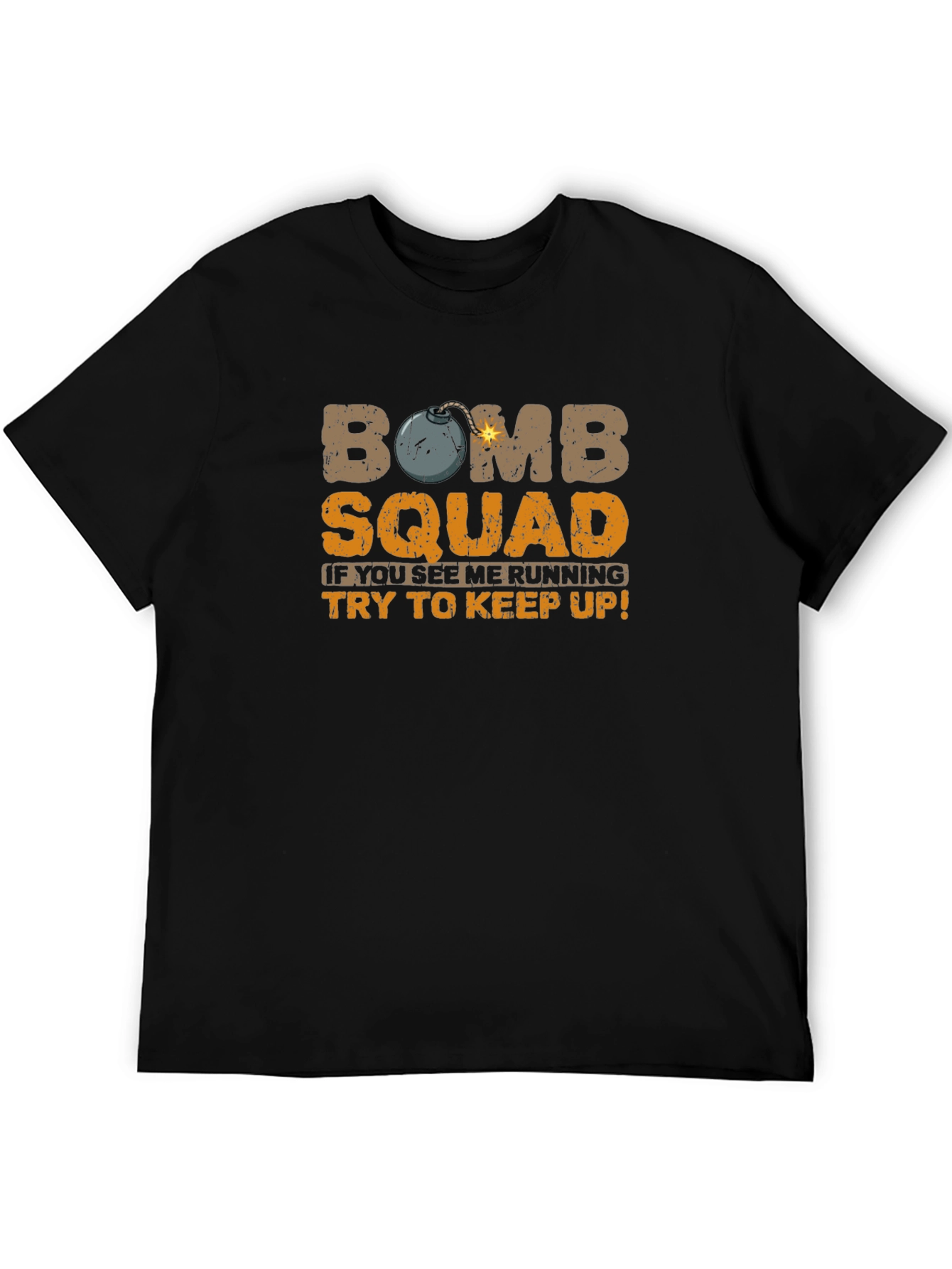 Black Bomb Squad T-Shirt - If You See Me Running! view 5