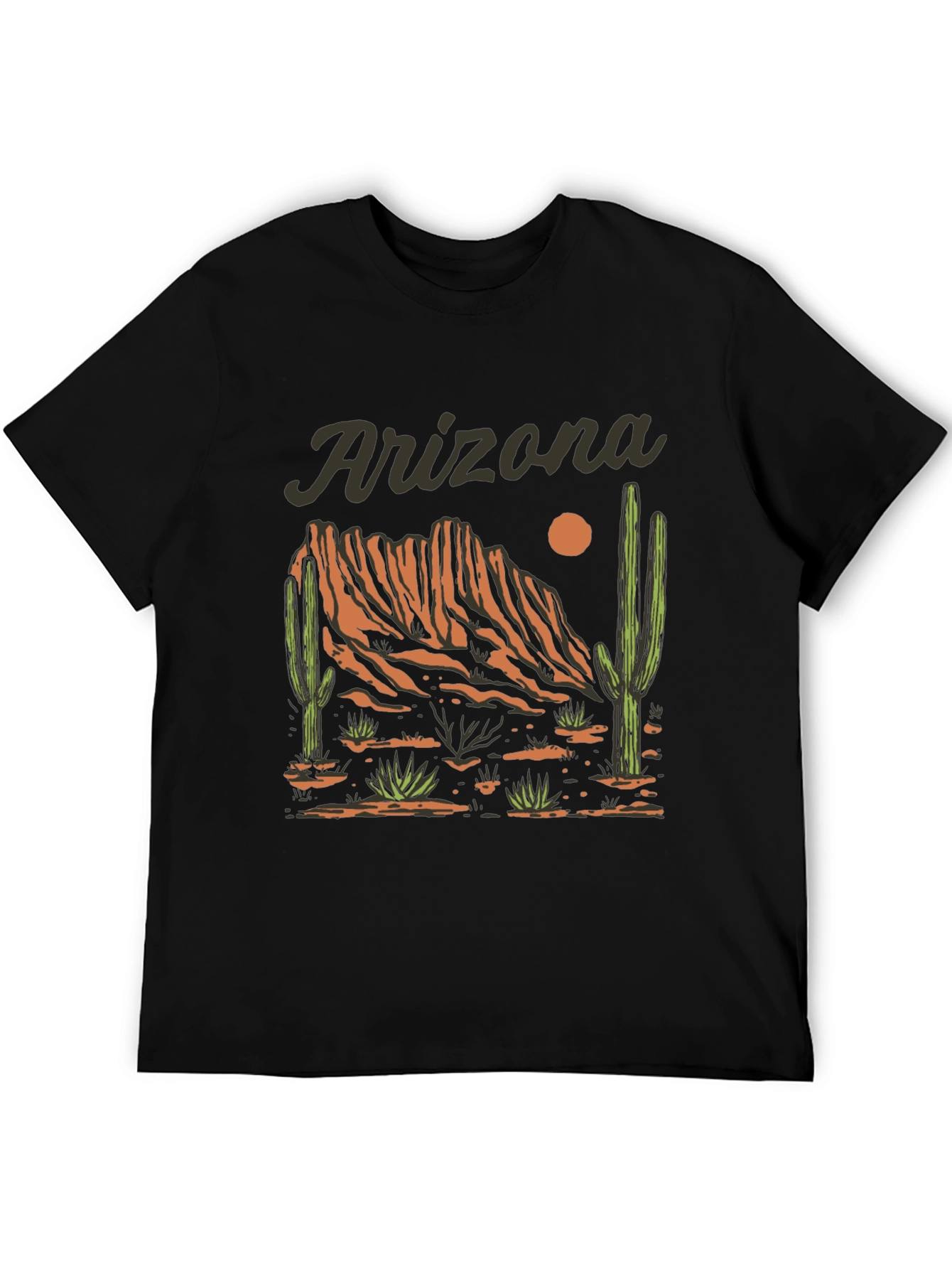 Black Arizona Desert Graphic T-Shirt view 5
