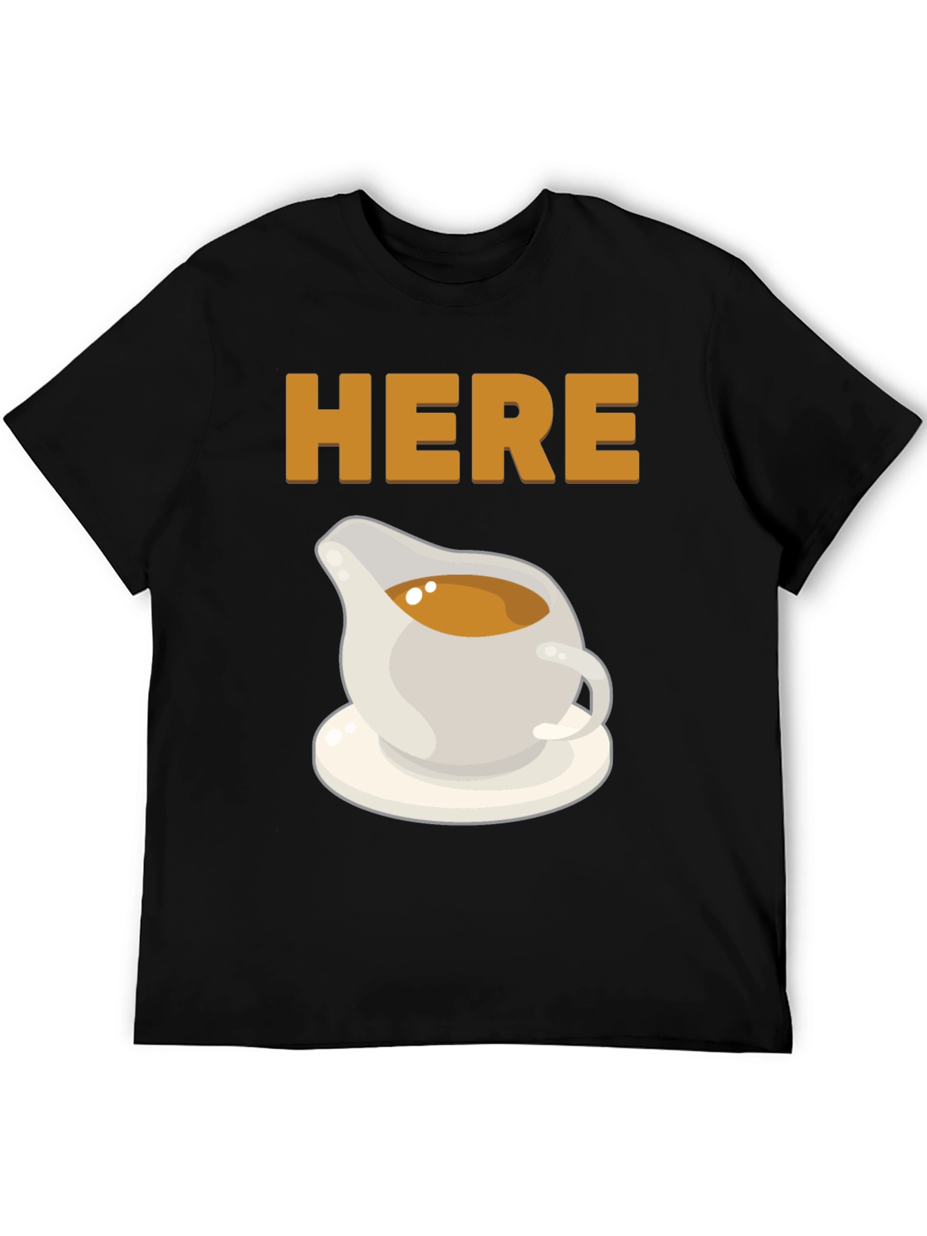 Black Here for the Gravy T-Shirt, Thanksgiving Tee view 5