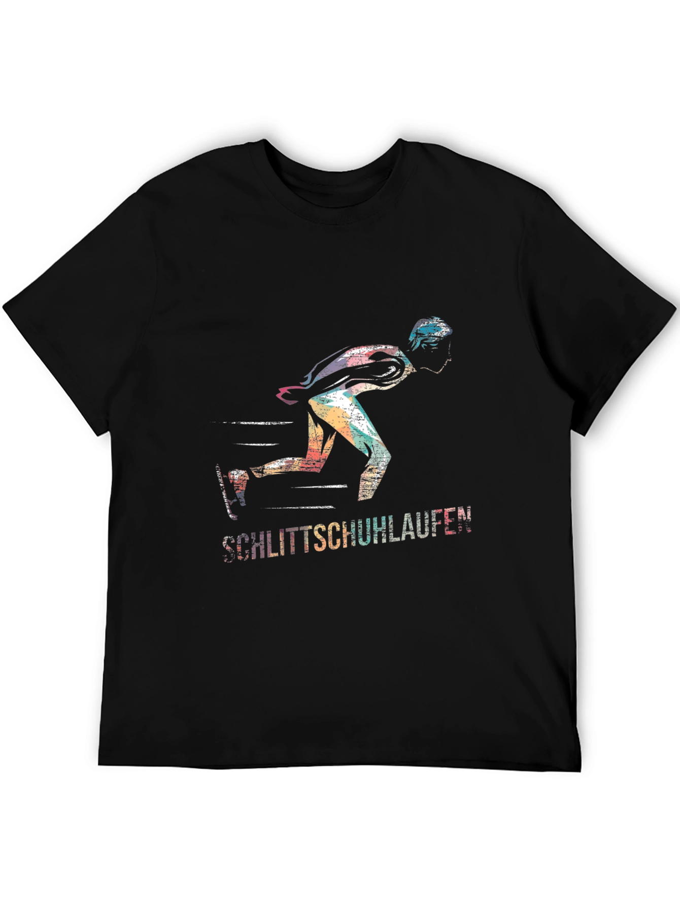 Black Schlittschuhlaufen Graphic Tee view 5