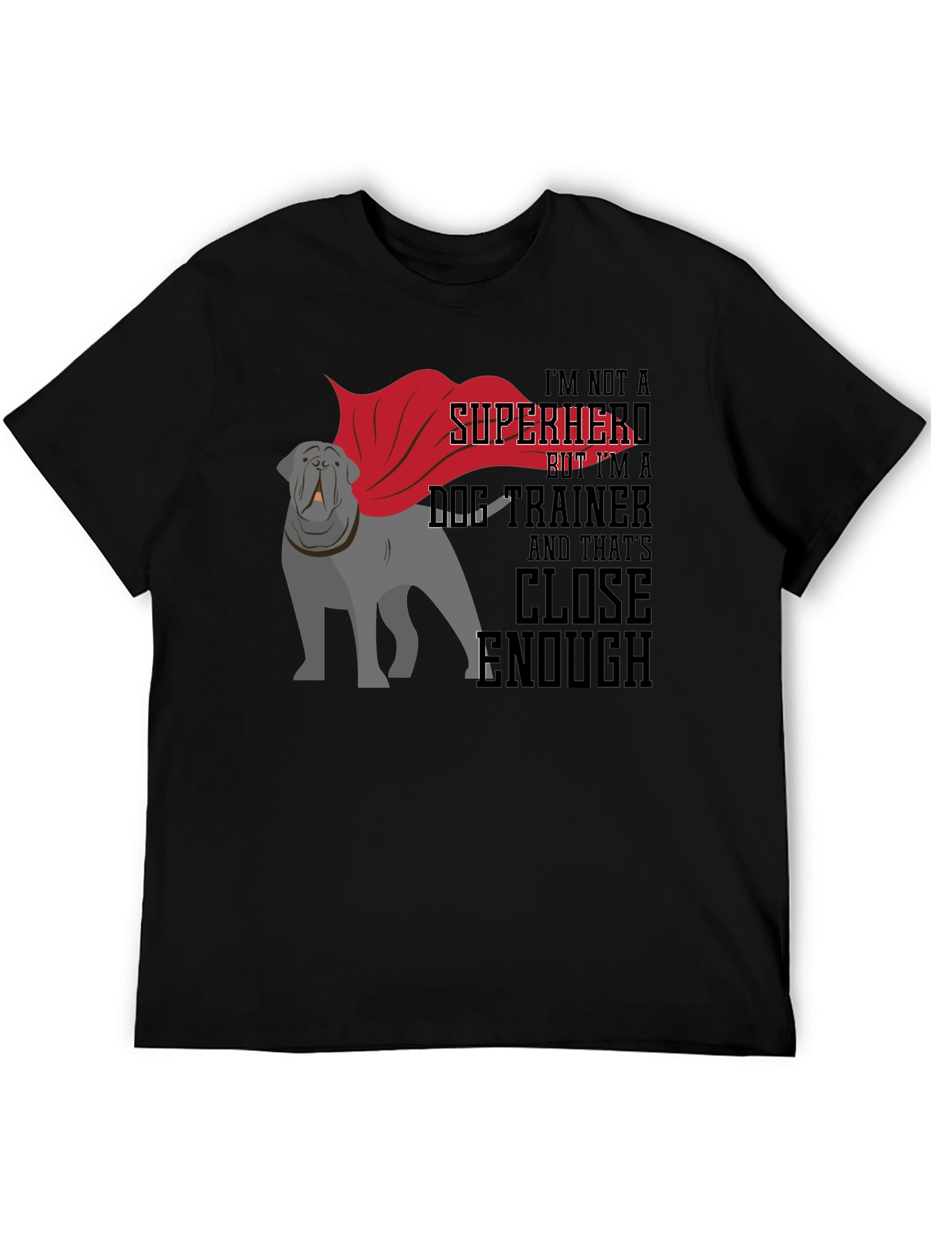 Black Dog Trainer Superhero T-Shirt - Unisex Tee view 5