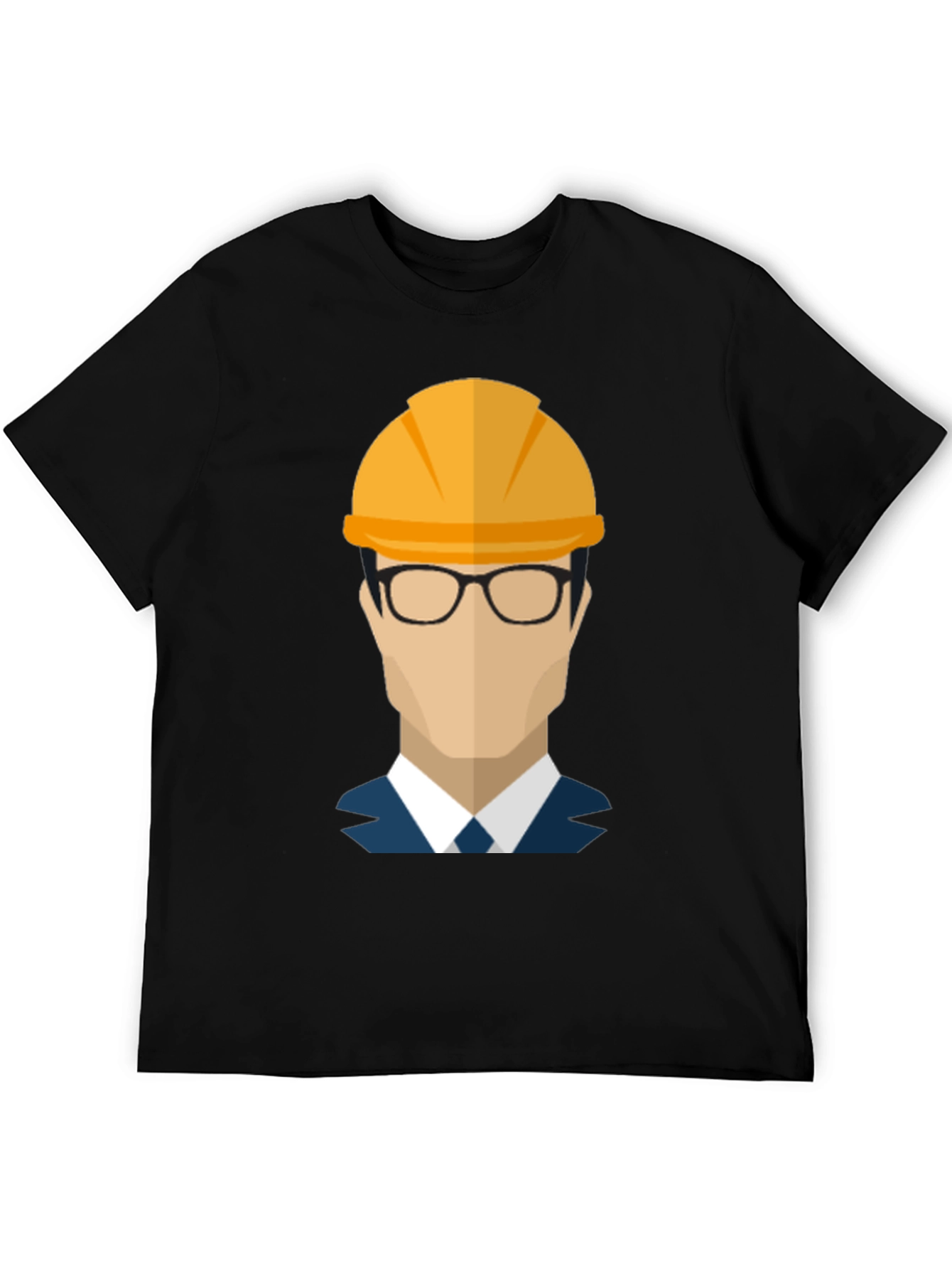 Black Construction Worker Graphic T-Shirt view 5