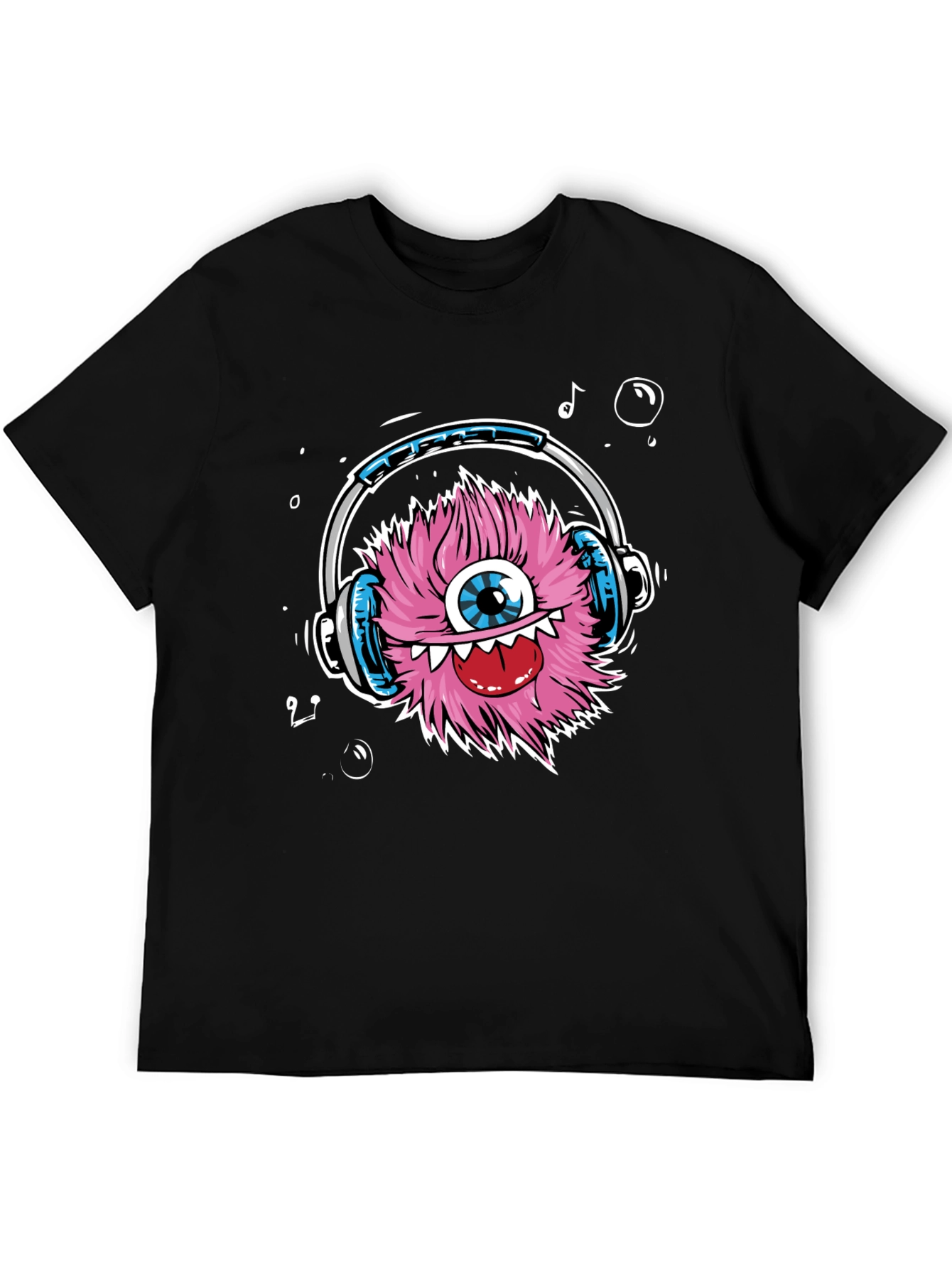 Black Monster Headphones Graphic Tee - Funky & Unique view 5
