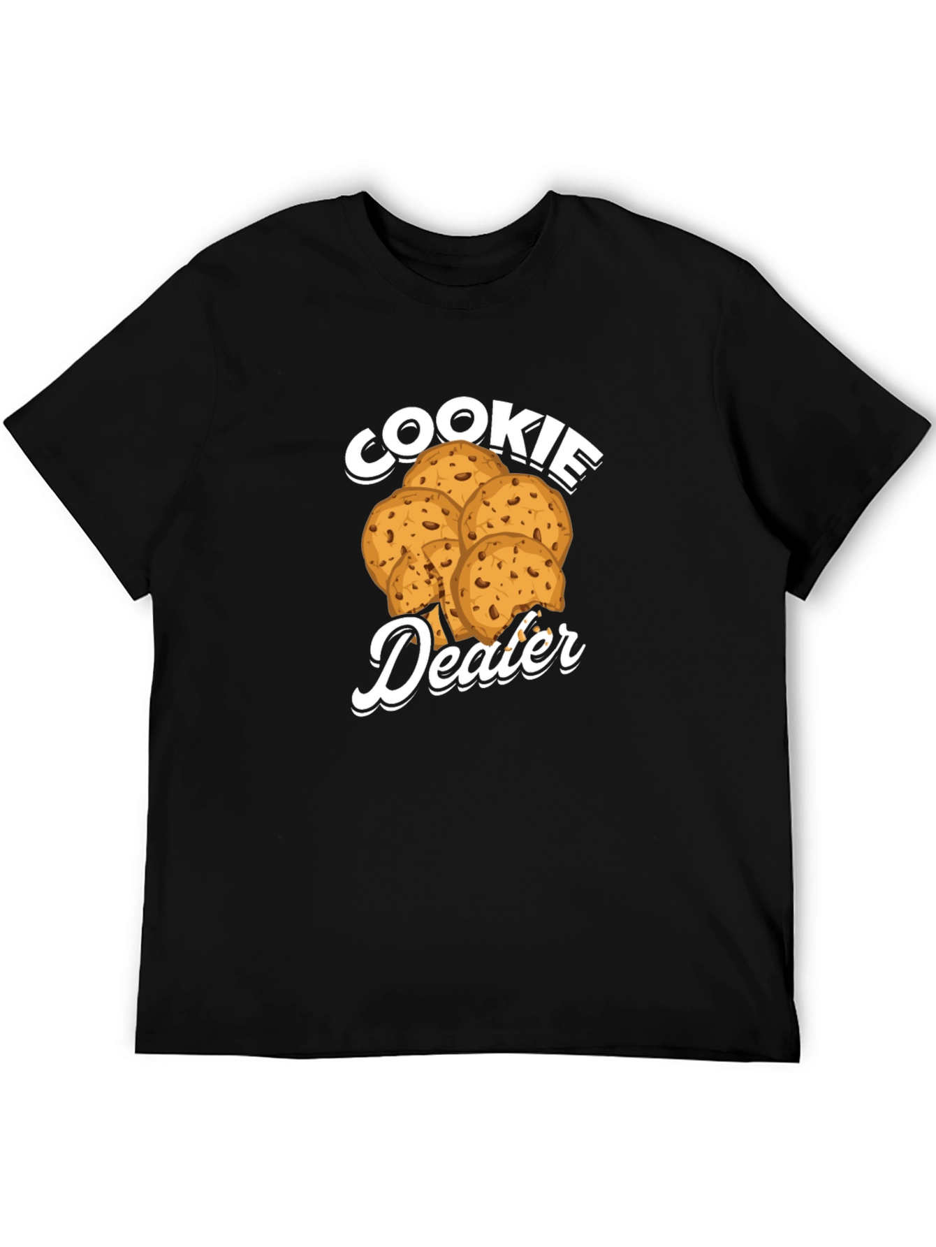 Black Cookie Dealer Graphic T-Shirt - Funny Novelty Tee view 5