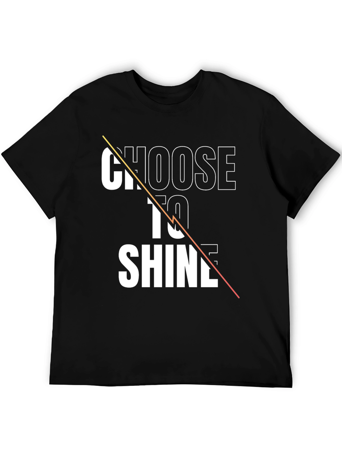 Black Choose to Shine Graphic Tee - Stylish Black T-Shirt view 5