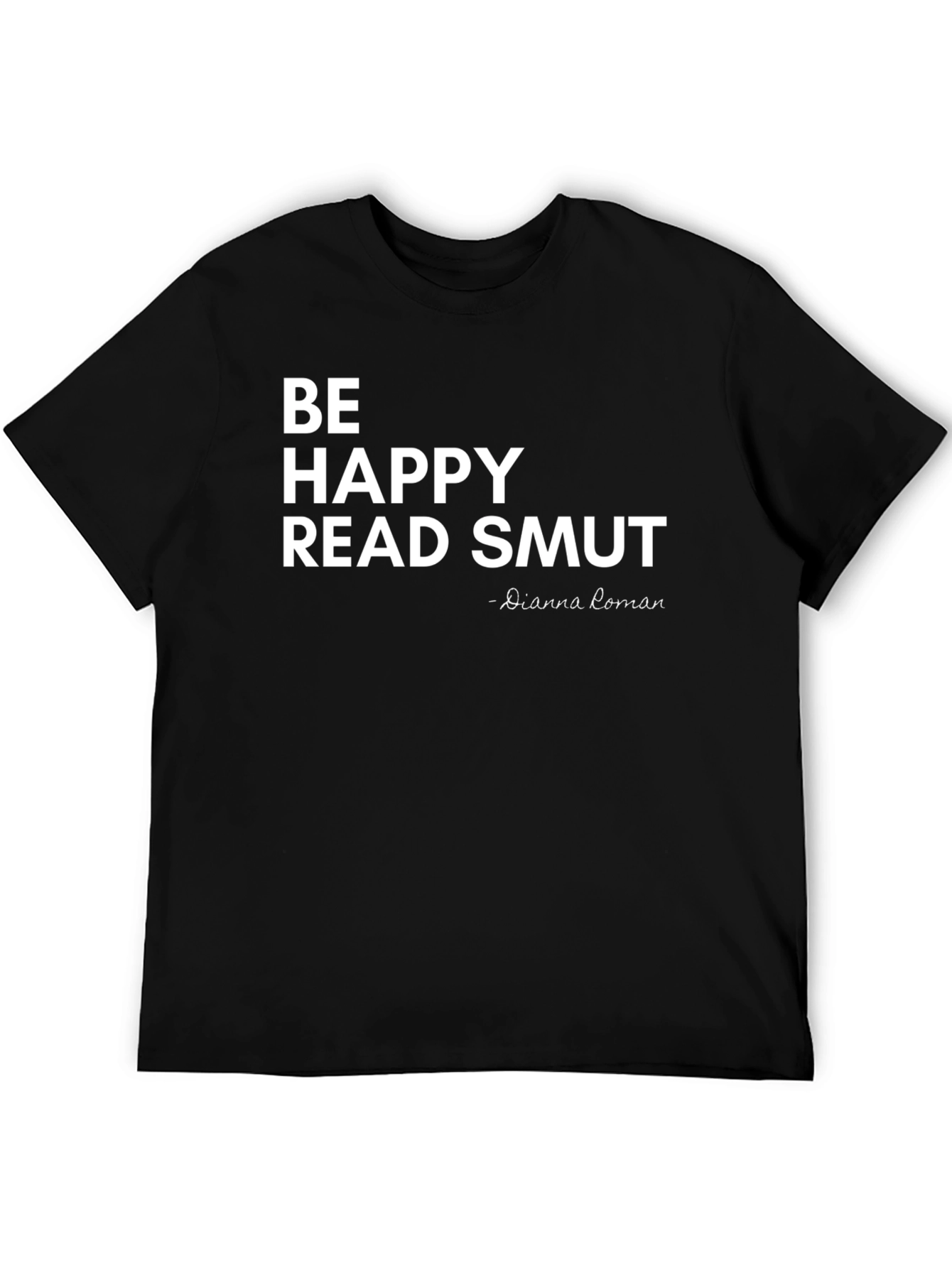 Black Be Happy Read Smut T-Shirt - Black view 5