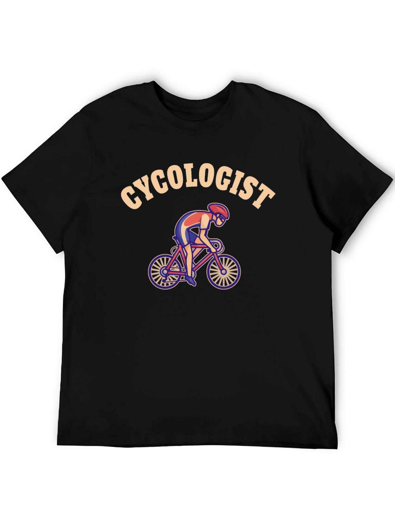 Black Cycologist T-Shirt - Cyclist Humor Tee view 5