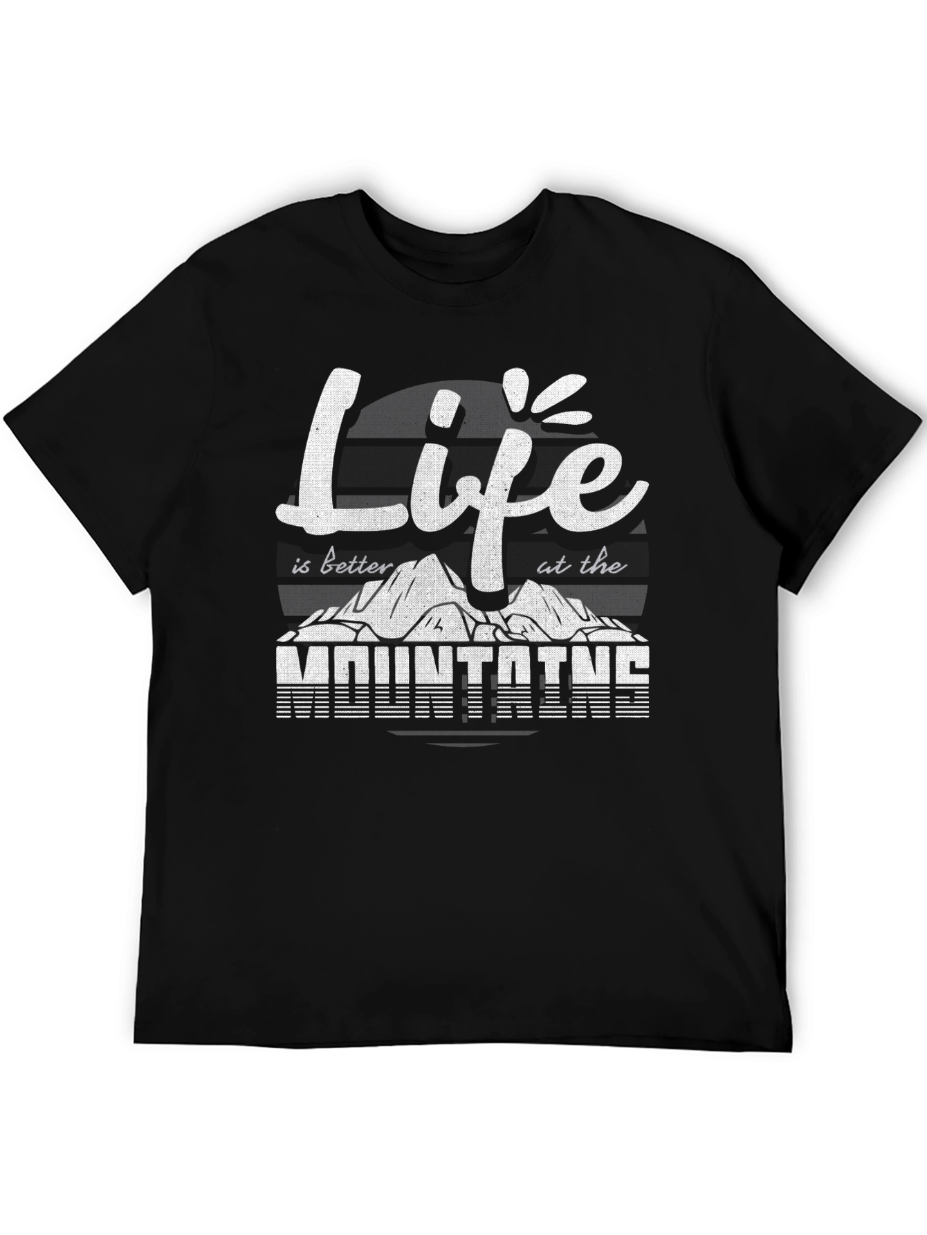 Black Life is Better at the Mountains Black T-Shirt view 5